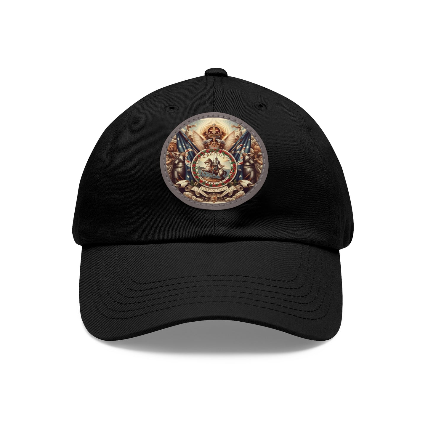 Virginia Vintage Christian Crusader Campaign Hat - Chino Twill Leather Logo - 100% Charity - The God Vote Collection by Chris Rabalais