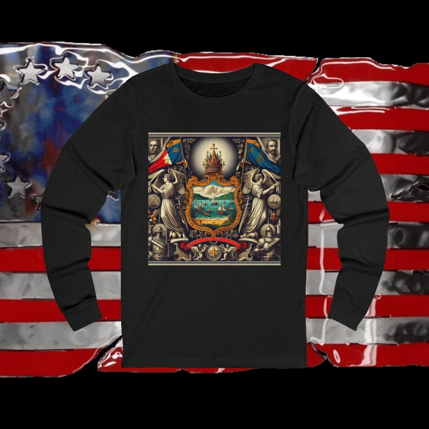 Vermont Vintage Christian Crusader - Premium Unisex Long Sleeve Jersey Tee - 100% Charity - The God Vote Collection by Chris Rabalais