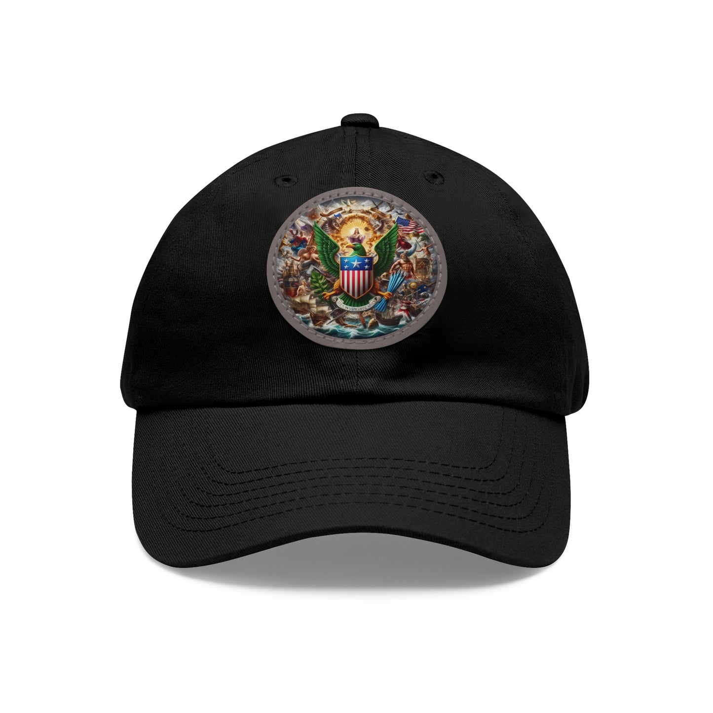 Virgin Islands Vintage Christian Crusader Campaign Hat - Chino Twill Leather Logo - 100% Charity - The God Vote Collection by Chris Rabalais
