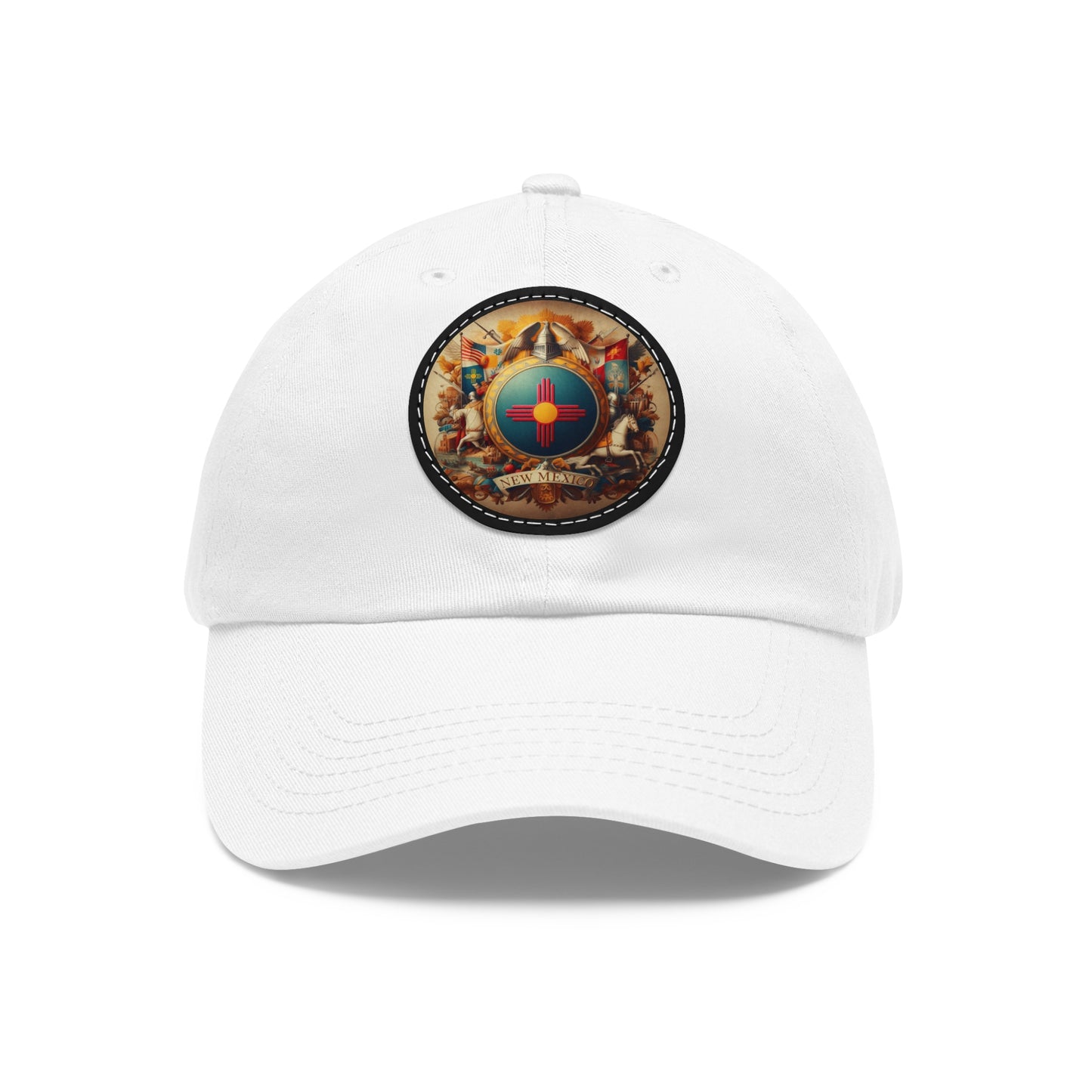 New Mexico Vintage Christian Crusader Campaign Hat - Chino Twill Leather Logo - 100% Charity - The God Vote Collection by Chris Rabalais