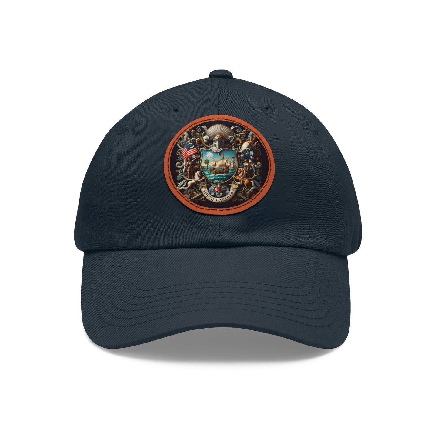 South Carolina Vintage Christian Crusader Campaign Hat - Chino Twill Leather Logo - 100% Charity - The God Vote Collection by Chris Rabalais