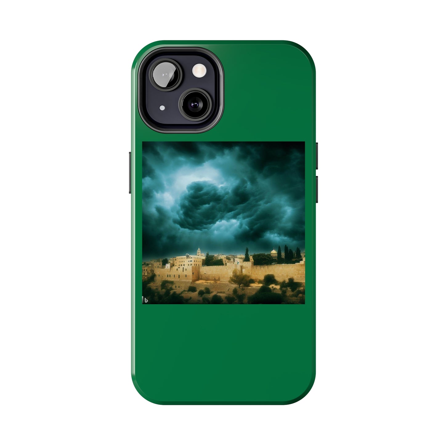 AImagination Collection iPhone Tough Case - "Storm Over Jerusalem" - The God Ball Originals by Chris Rabalais (2024)