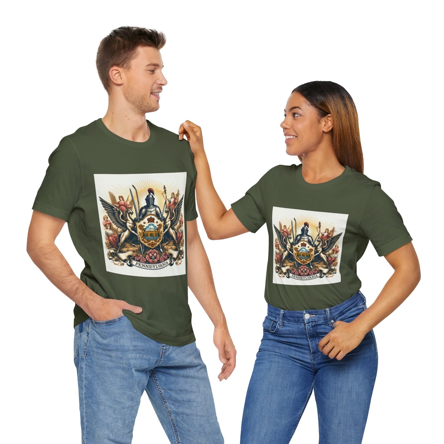 Pennsylvania Vintage Christian Crusader - Unisex Jersey Tee - USA - 100% Charity Benefit - The God Vote Collection by Chris Rabalais