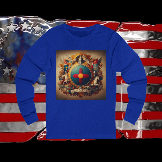 New Mexico Vintage Christian Crusader - Premium Unisex Long Sleeve Jersey Tee - 100% Charity - The God Vote Collection by Chris Rabalais