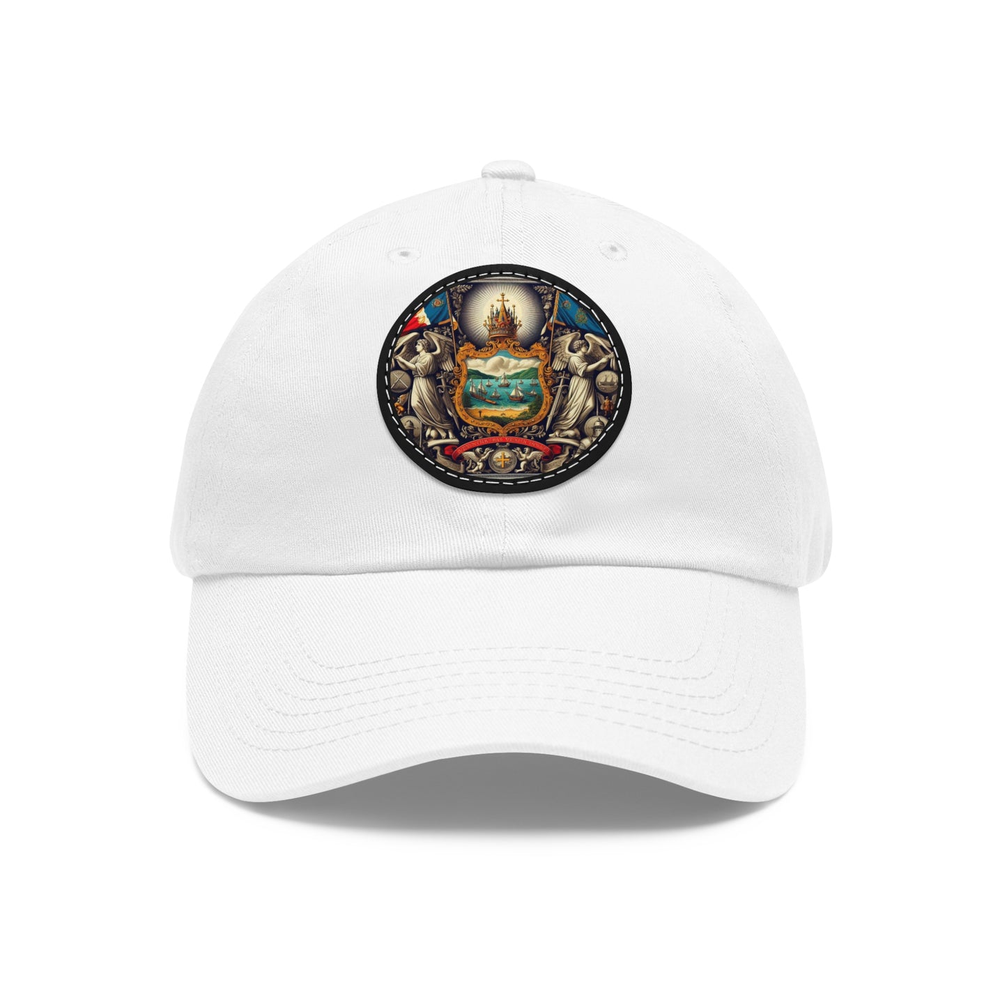 Vermont Vintage Christian Crusader Campaign Hat - Chino Twill Leather Logo - 100% Charity - The God Vote Collection by Chris Rabalais