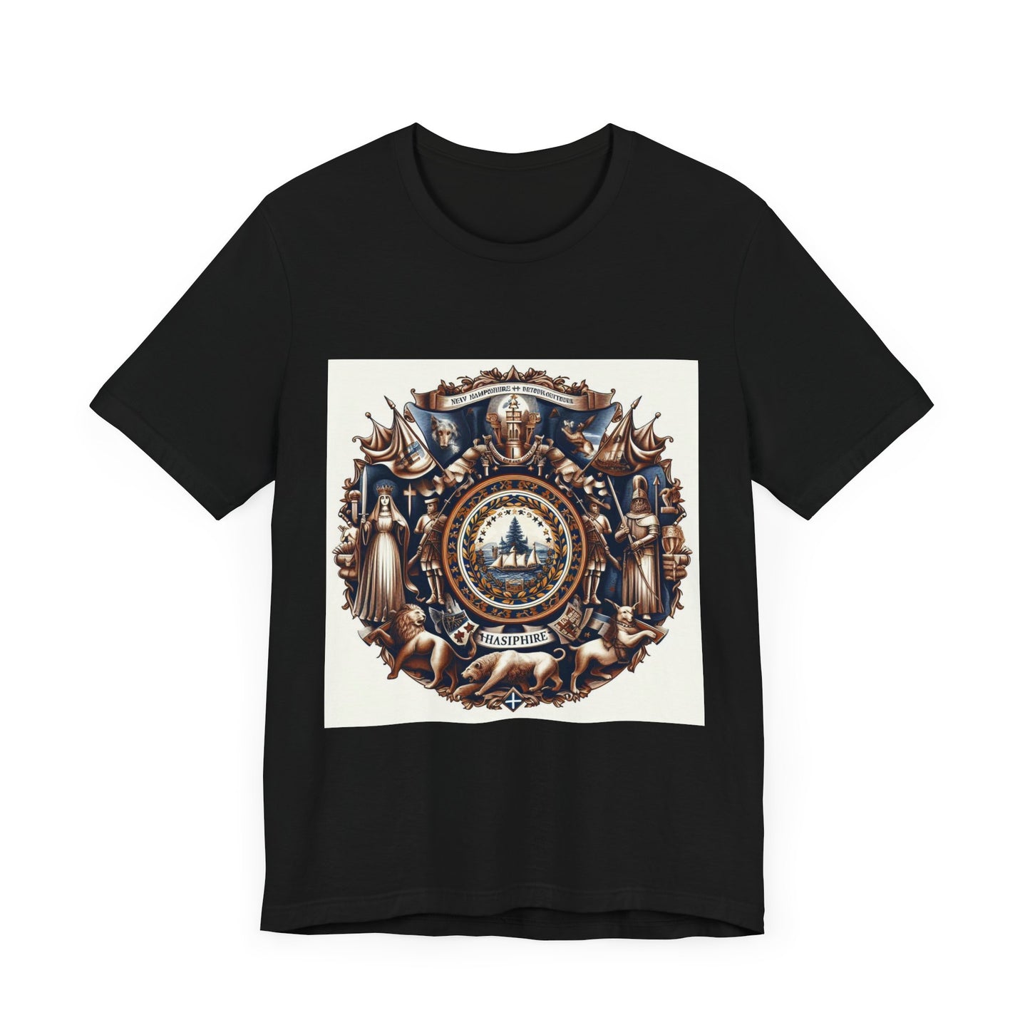 New Hampshire Vintage Christian Crusader - Unisex Jersey Tee - USA - 100% Charity Benefit - The God Vote Collection by Chris Rabalais