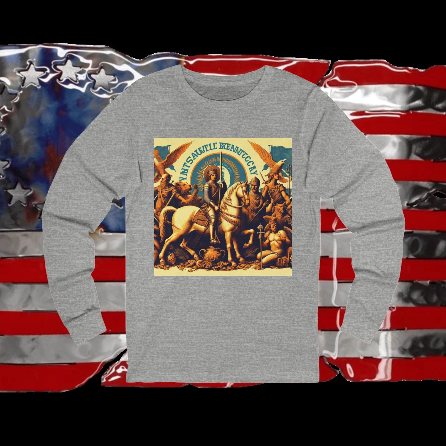 Kentucky Vintage Christian Crusader - Premium Unisex Long Sleeve Jersey Tee - 100% Charity - The God Vote Collection by Chris Rabalais
