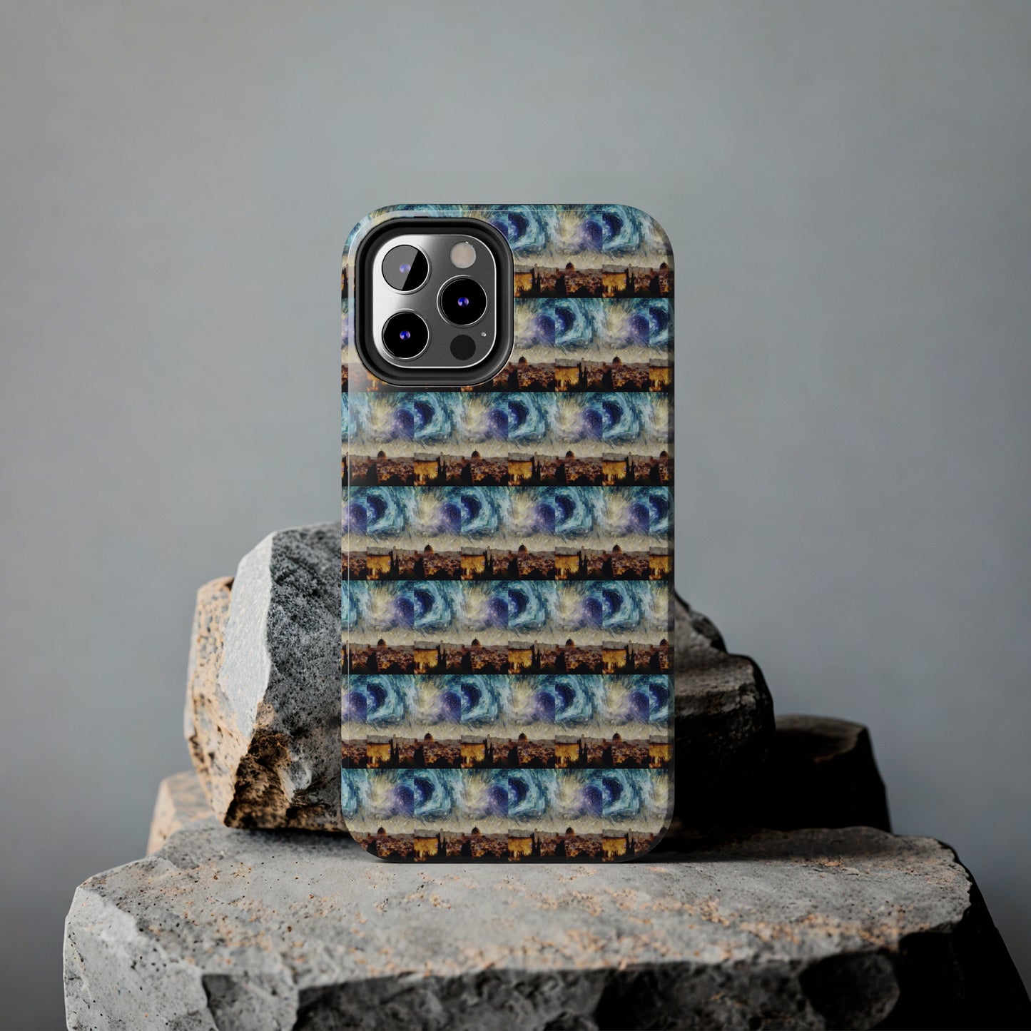 AImagination Collection iPhone Tough Case - "Starry Jerusalem" - The God Ball Originals by Chris Rabalais (2024)