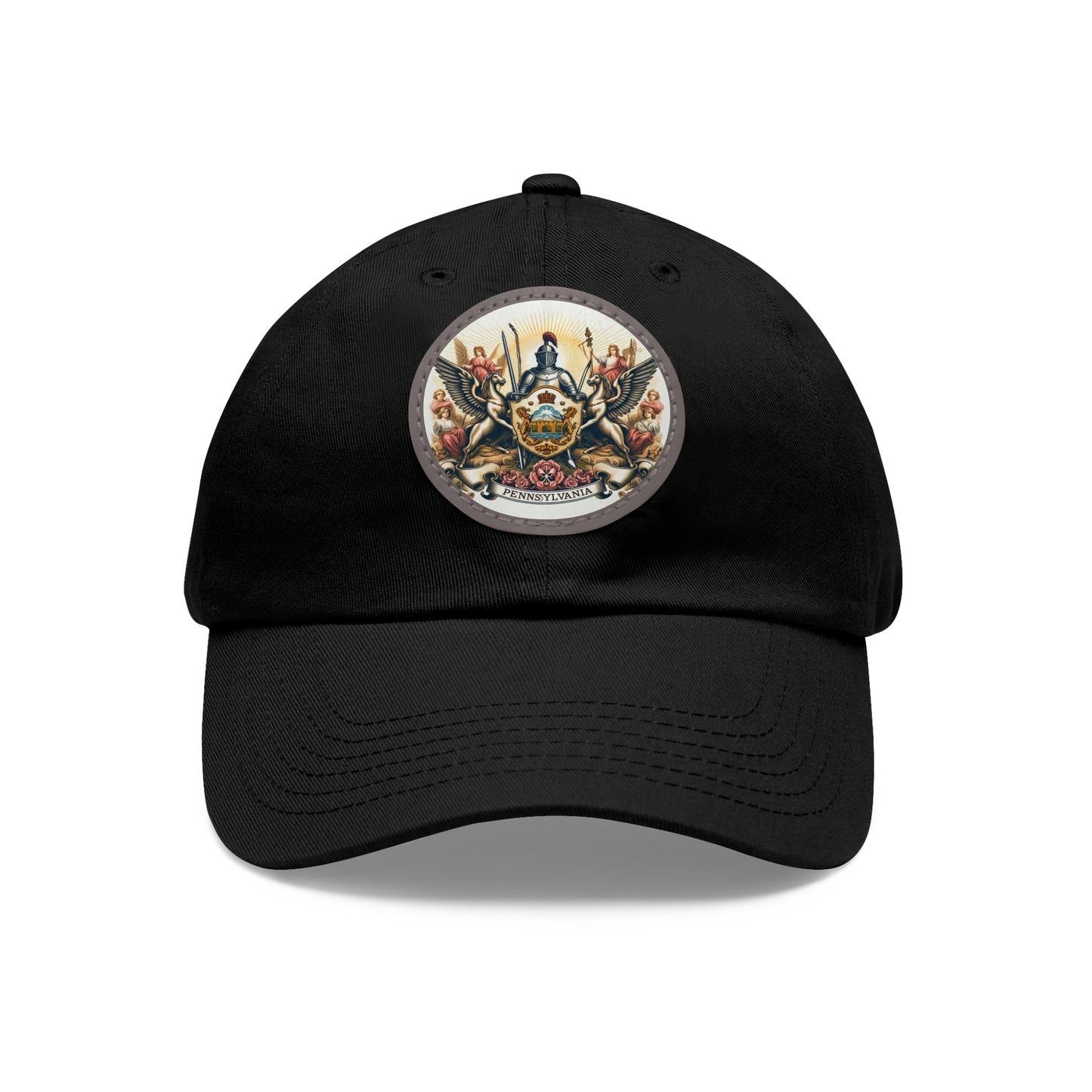 Pennsylvania Vintage Christian Crusader Campaign Hat - Chino Twill Leather Logo - 100% Charity - The God Vote Collection by Chris Rabalais