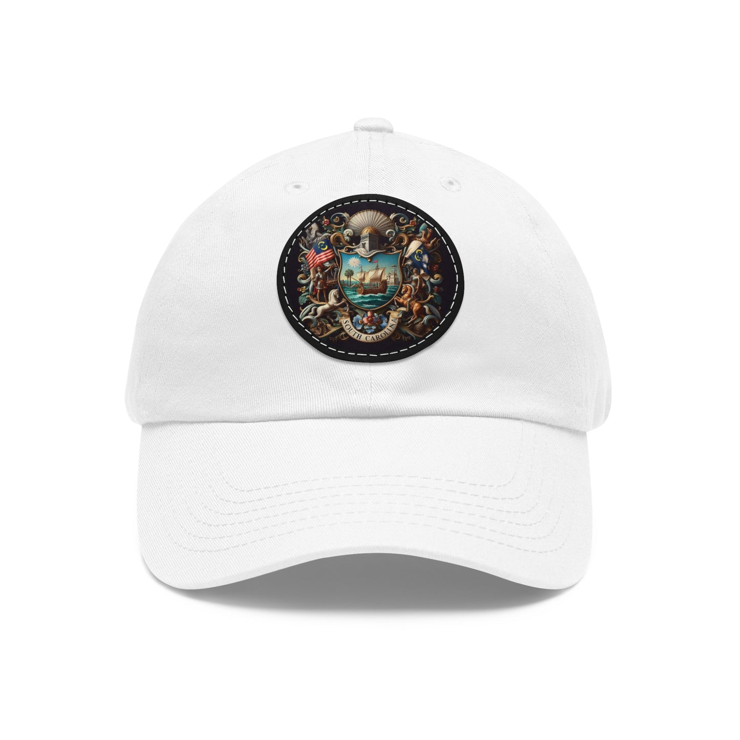 South Carolina Vintage Christian Crusader Campaign Hat - Chino Twill Leather Logo - 100% Charity - The God Vote Collection by Chris Rabalais