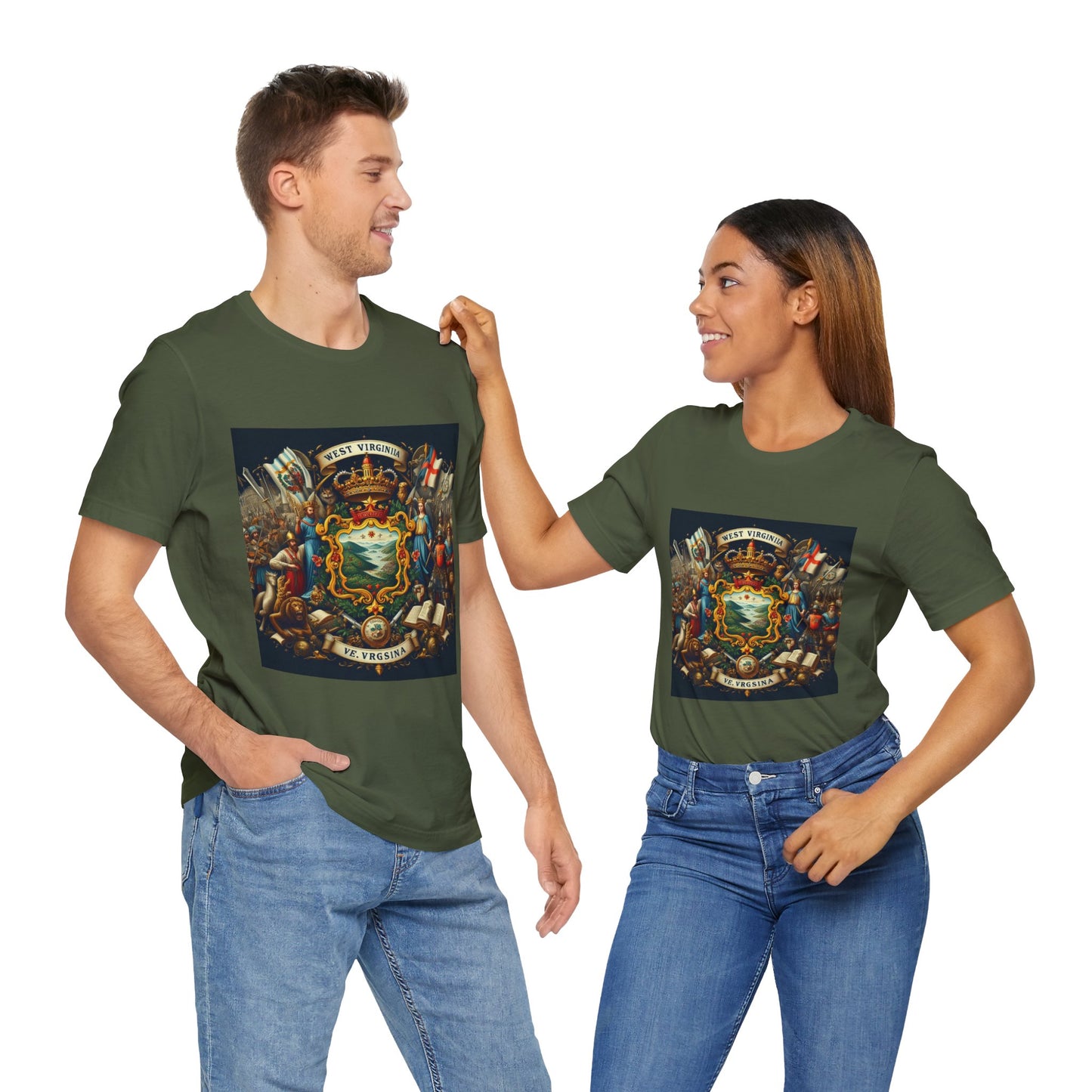 West Virginia Vintage Christian Crusader - Unisex Jersey Tee - USA - 100% Charity Benefit - The God Vote Collection by Chris Rabalais