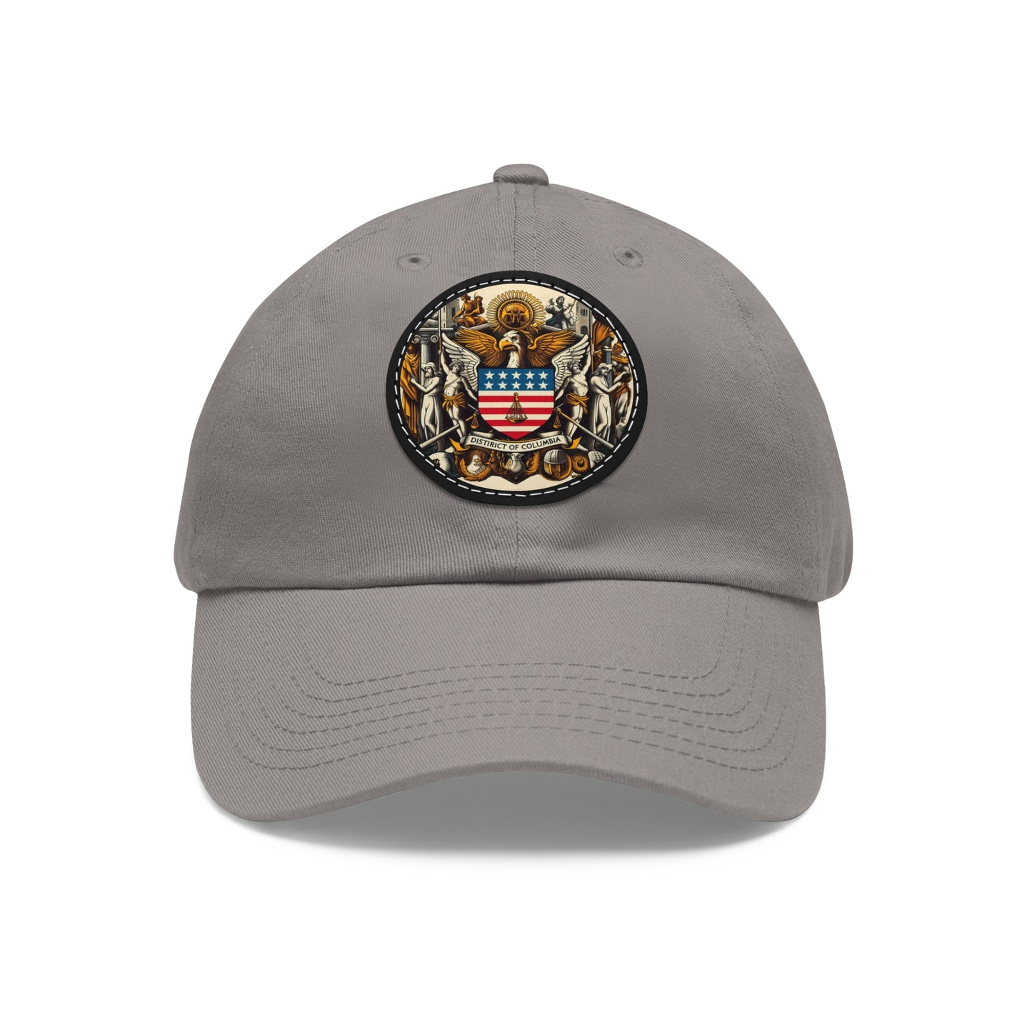 Washington DC Vintage Christian Crusader Campaign Hat - Chino Twill Leather Logo - 100% Charity - The God Vote Collection by Chris Rabalais