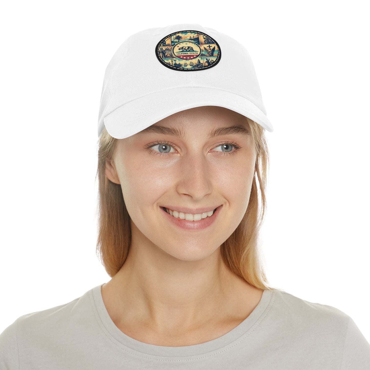California Vintage Christian Crusader Campaign Hat - Chino Twill Leather Logo - 100% Charity - The God Vote Collection by Chris Rabalais