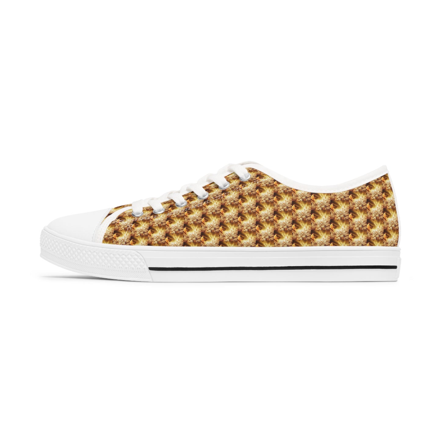 AImagination Collection Women's Low Top Sneakers - "The Golden Kingdom" - The God Ball Originals by Chris Rabalais (2024)