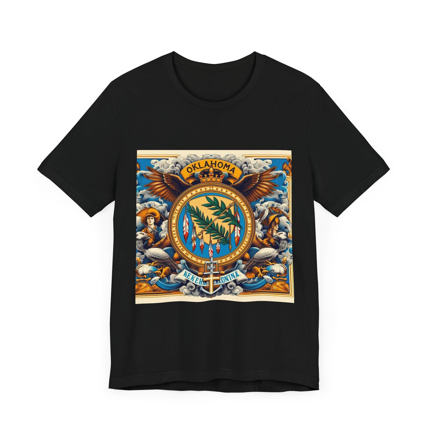 Oklahoma Vintage Christian Crusader - Unisex Jersey Tee - USA - 100% Charity Benefit - The God Vote Collection by Chris Rabalais