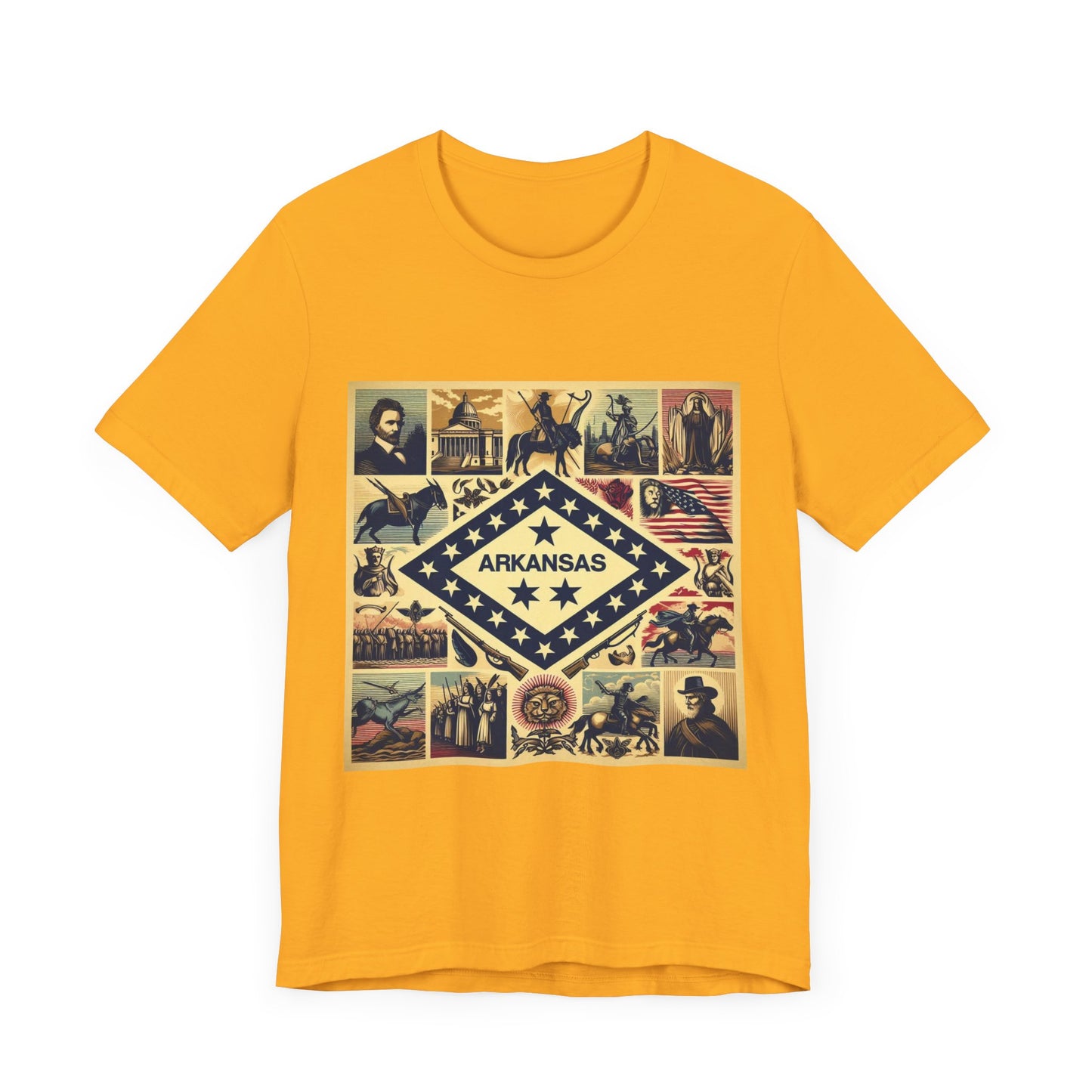 Arkansas Vintage Christian Crusader - Unisex Jersey Tee - USA - 100% Charity Benefit - The God Vote Collection by Chris Rabalais
