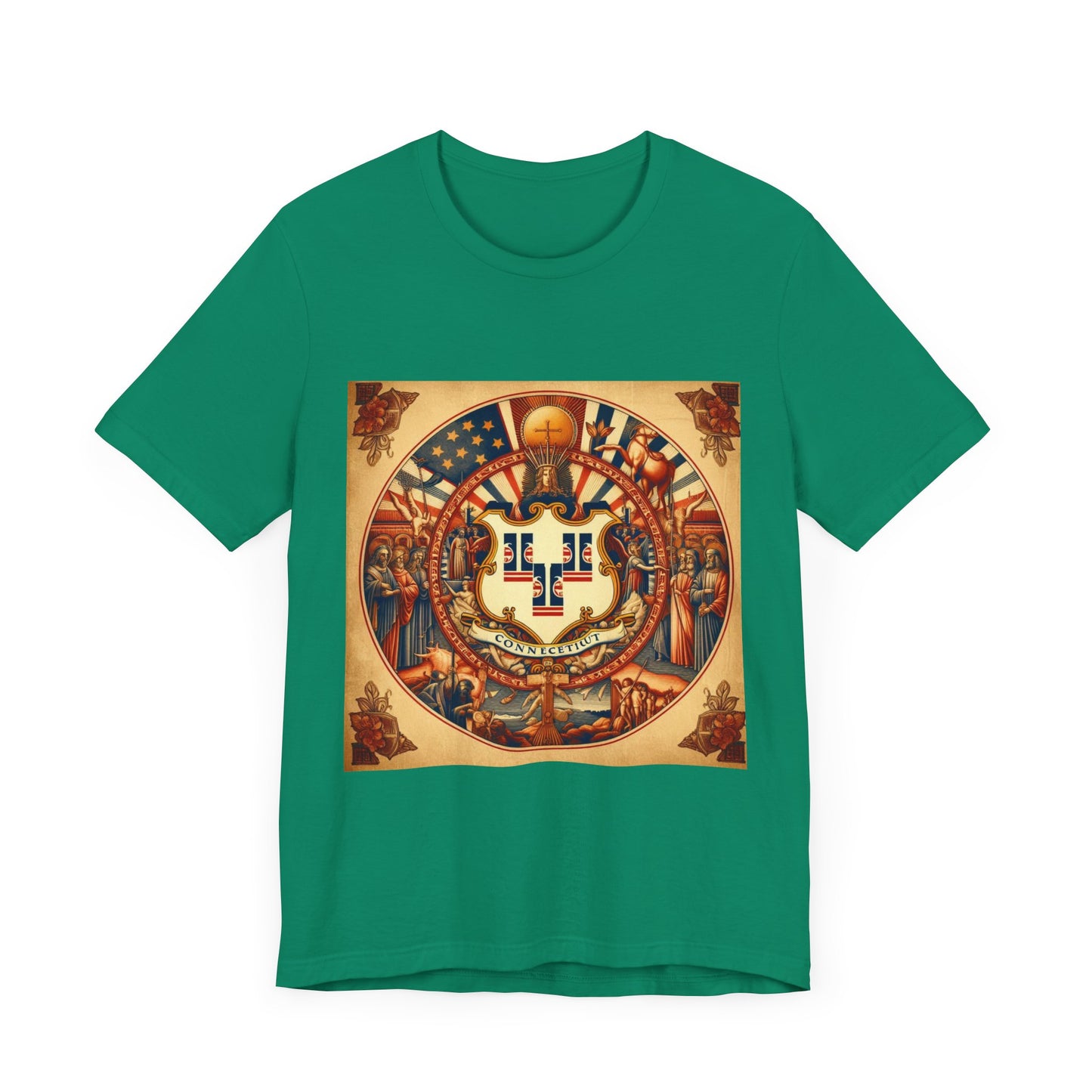 Connecticut Vintage Christian Crusader - Unisex Jersey Tee - USA - 100% Charity Benefit - The God Vote Collection by Chris Rabalais