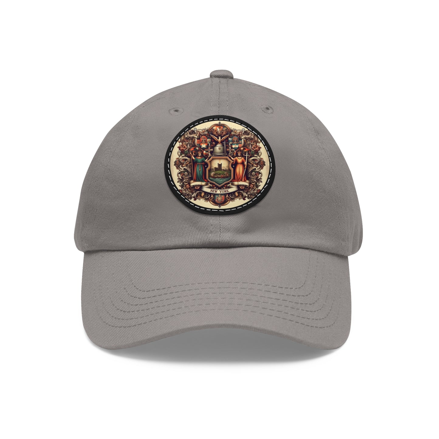 New York Vintage Christian Crusader Campaign Hat - Chino Twill Leather Logo - 100% Charity - The God Vote Collection by Chris Rabalais