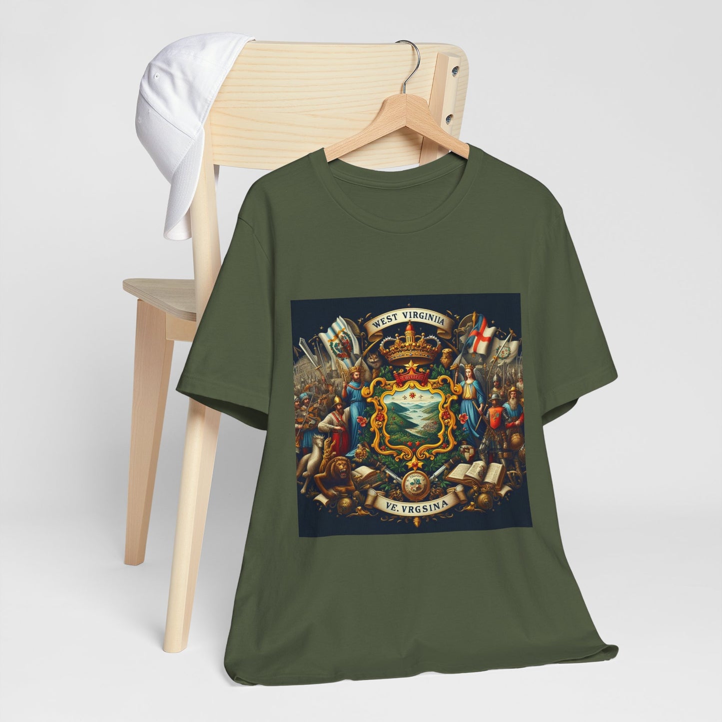 West Virginia Vintage Christian Crusader - Unisex Jersey Tee - USA - 100% Charity Benefit - The God Vote Collection by Chris Rabalais