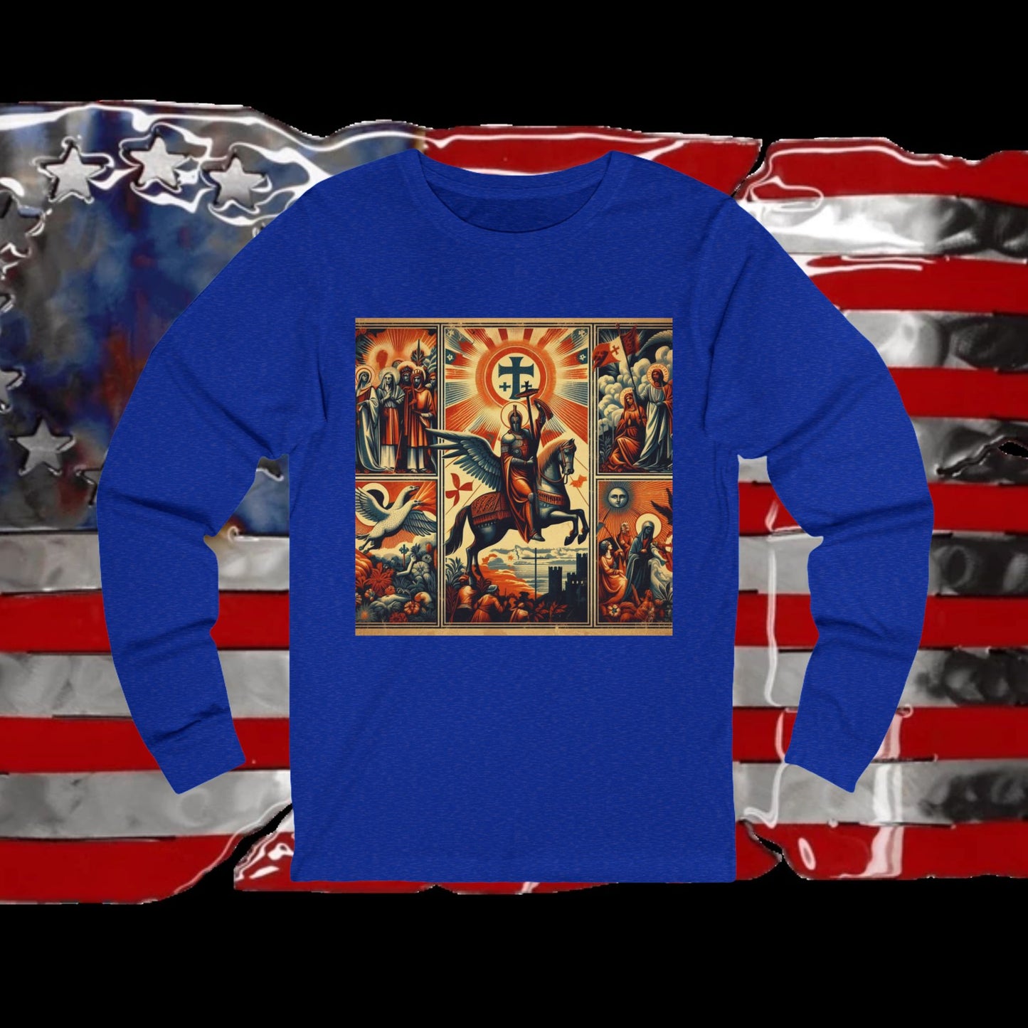 Mississippi Vintage Christian Crusader - Premium Unisex Long Sleeve Jersey Tee - 100% Charity - The God Vote Collection by Chris Rabalais