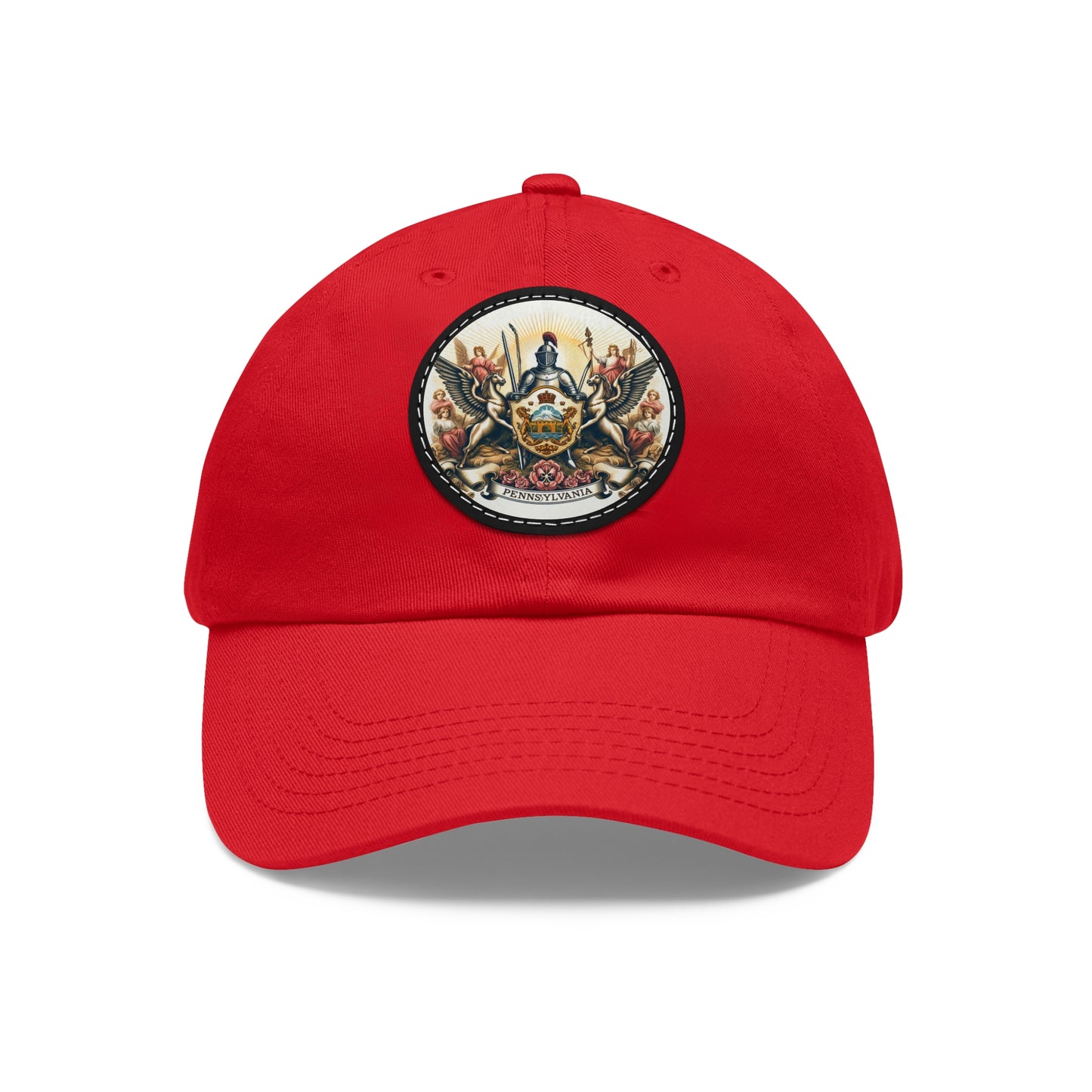 Pennsylvania Vintage Christian Crusader Campaign Hat - Chino Twill Leather Logo - 100% Charity - The God Vote Collection by Chris Rabalais