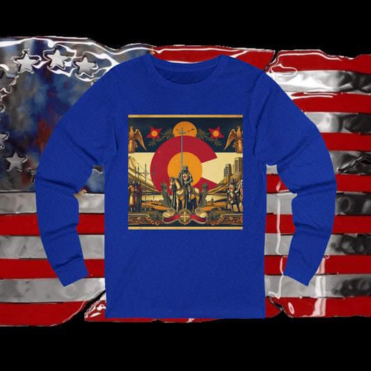 Colorado Vintage Christian Crusader - Premium Unisex Long Sleeve Jersey Tee - 100% Charity - The God Vote Collection by Chris Rabalais