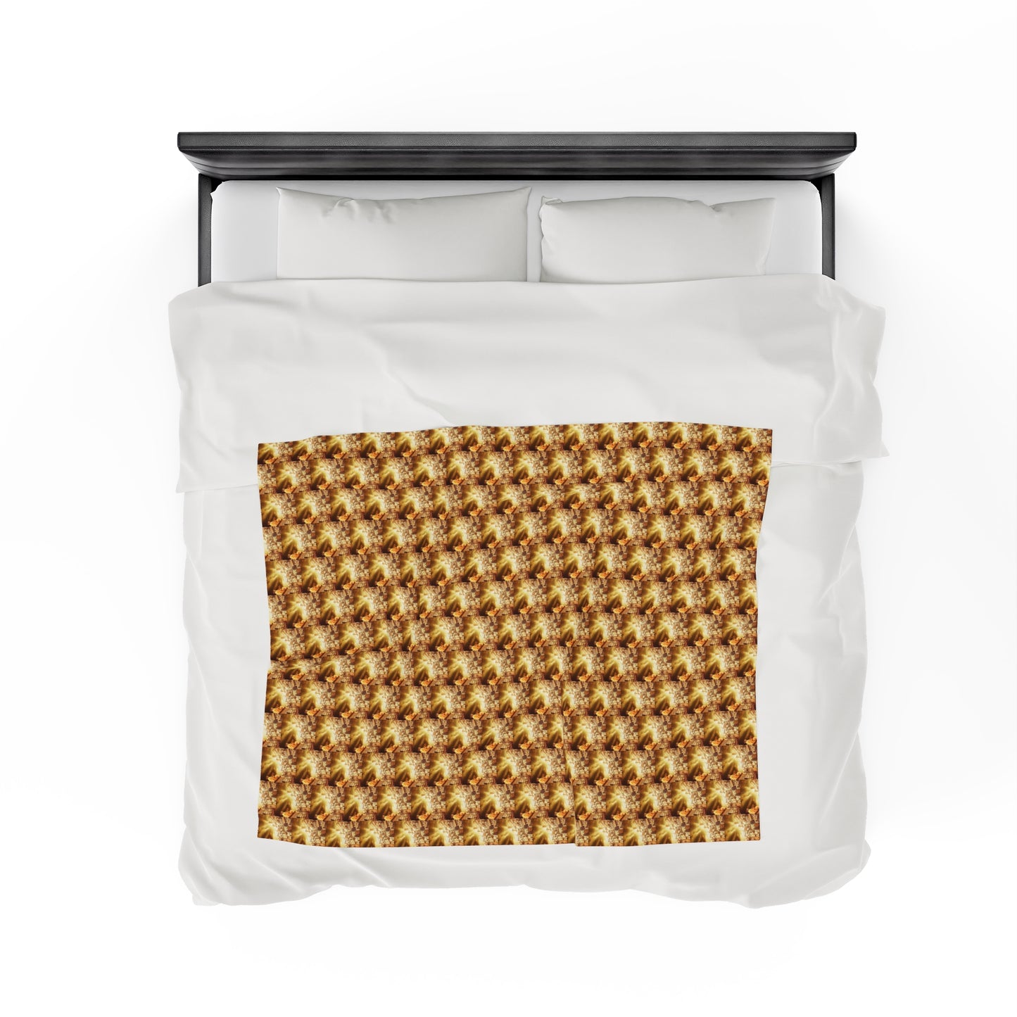 AImagination Collection Velveteen Plush Blanket - "The Golden Kingdom" - The God Ball Originals by Chris Rabalais (2024)