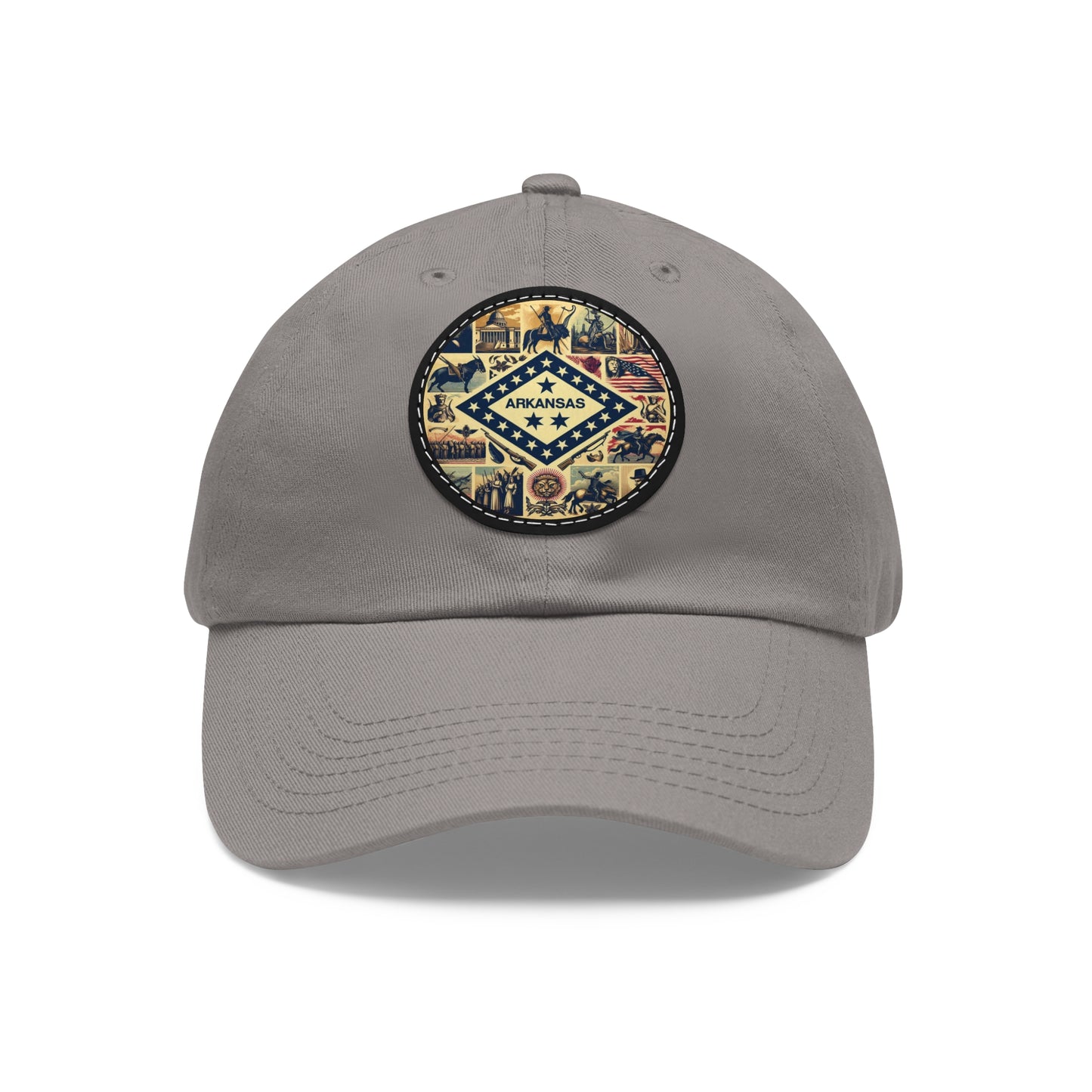 Arkansas Vintage Christian Crusader Campaign Hat - Chino Twill Leather Logo - 100% Charity - The God Vote Collection by Chris Rabalais