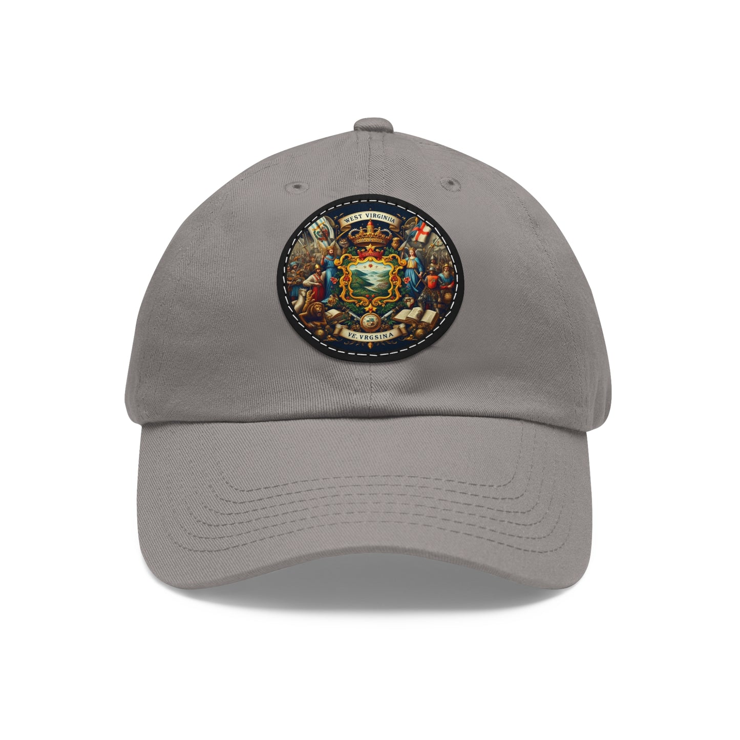 West Virginia Vintage Christian Crusader Campaign Hat - Chino Twill Leather Logo - 100% Charity - The God Vote Collection by Chris Rabalais