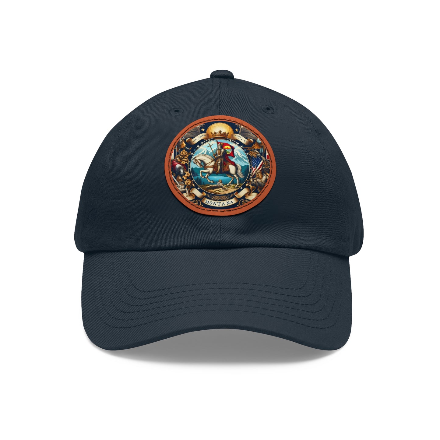 Montana Vintage Christian Crusader Campaign Hat - Chino Twill Leather Logo - 100% Charity - The God Vote Collection by Chris Rabalais