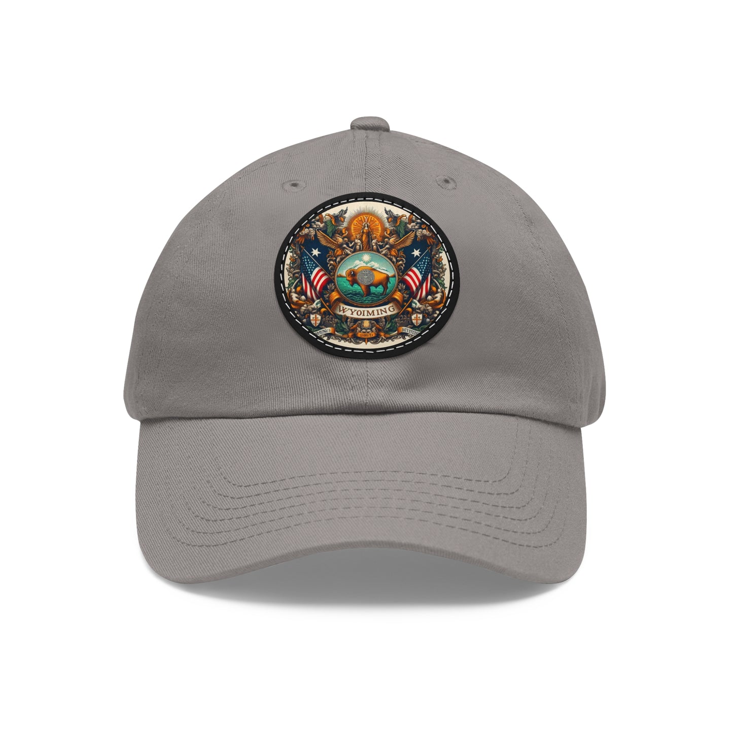 Wyoming Vintage Christian Crusader Campaign Hat - Chino Twill Leather Logo - 100% Charity - The God Vote Collection by Chris Rabalais