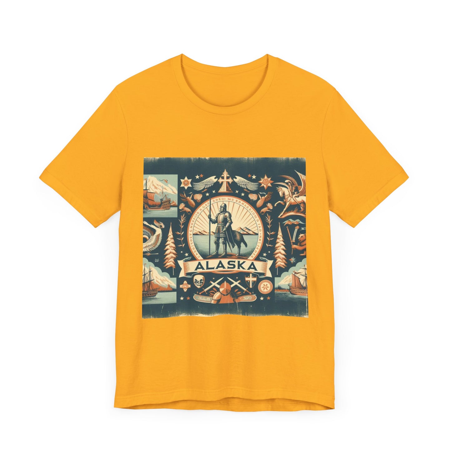 Alaska Vintage Christian Crusader - Unisex Jersey Tee - USA - 100% Charity Benefit - The God Vote Collection by Chris Rabalais