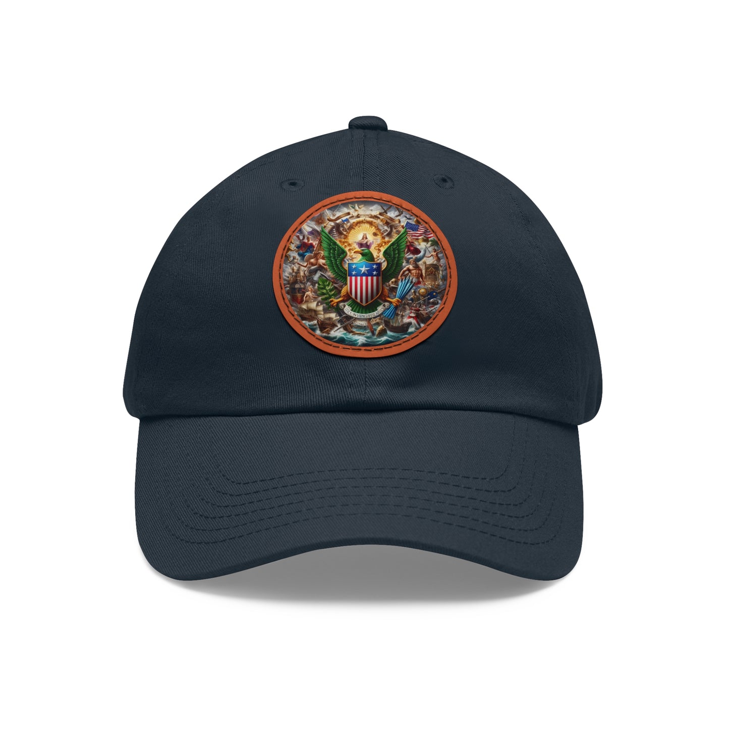Virgin Islands Vintage Christian Crusader Campaign Hat - Chino Twill Leather Logo - 100% Charity - The God Vote Collection by Chris Rabalais