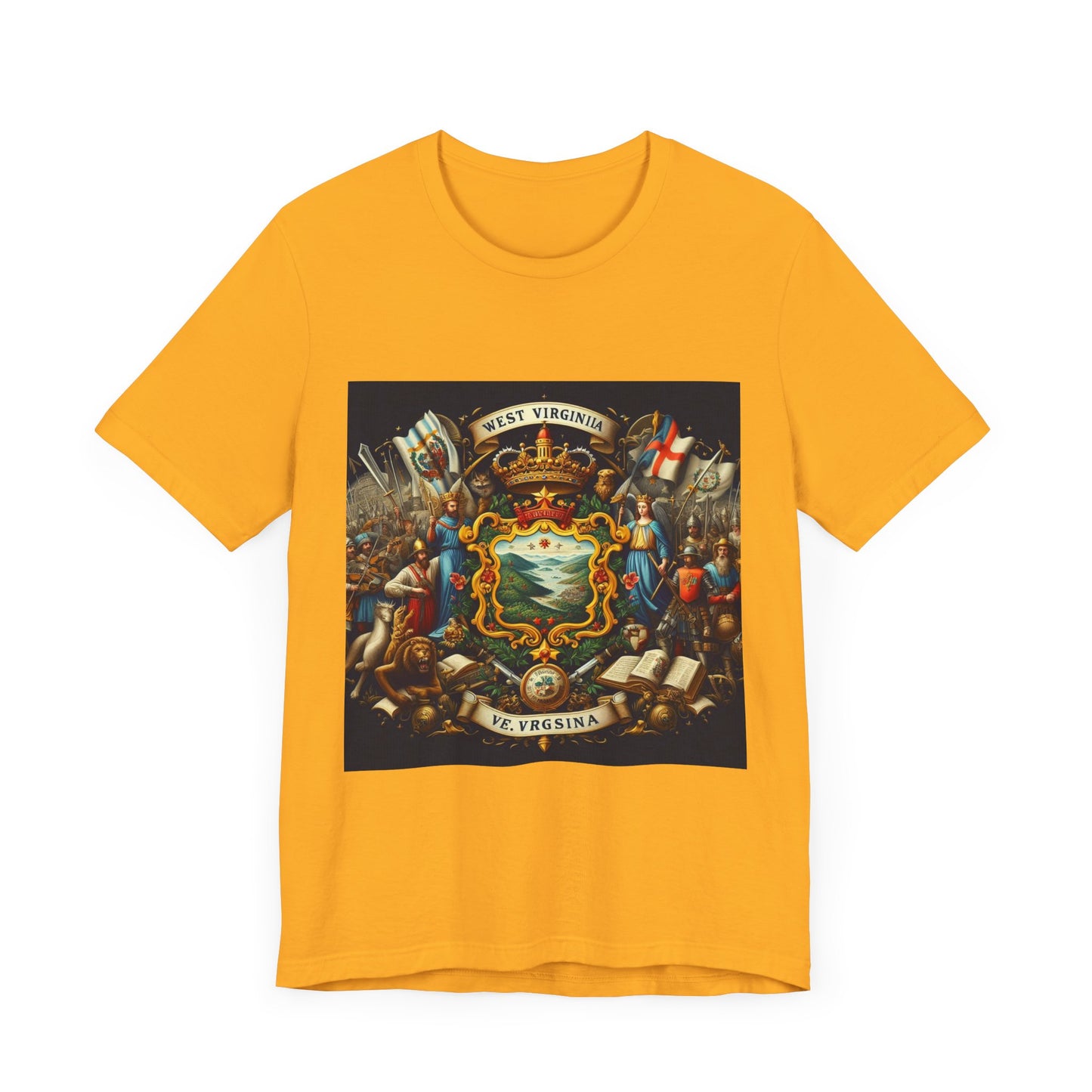 West Virginia Vintage Christian Crusader - Unisex Jersey Tee - USA - 100% Charity Benefit - The God Vote Collection by Chris Rabalais