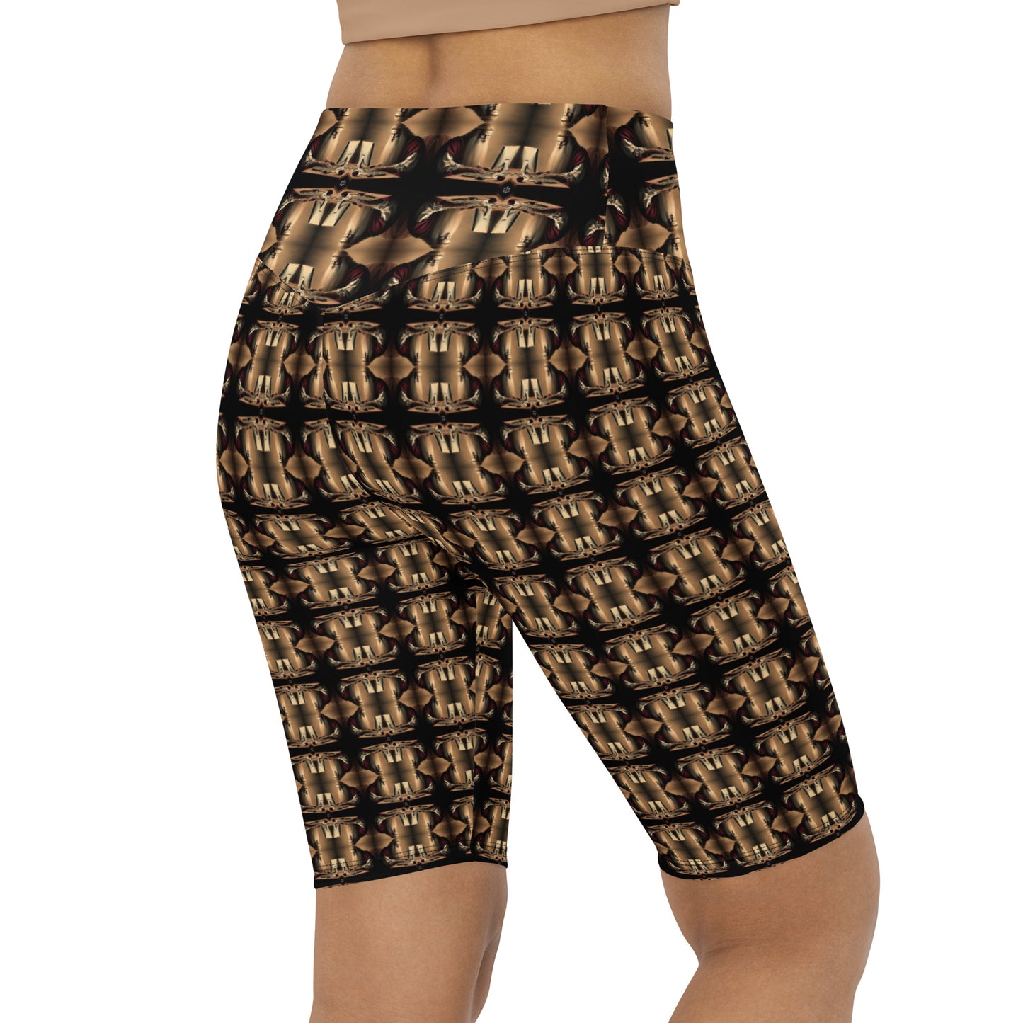 Platinum Ladies Biker Shorts (Full Print) - The God Ball Originals by Chris Rabalais (2024)