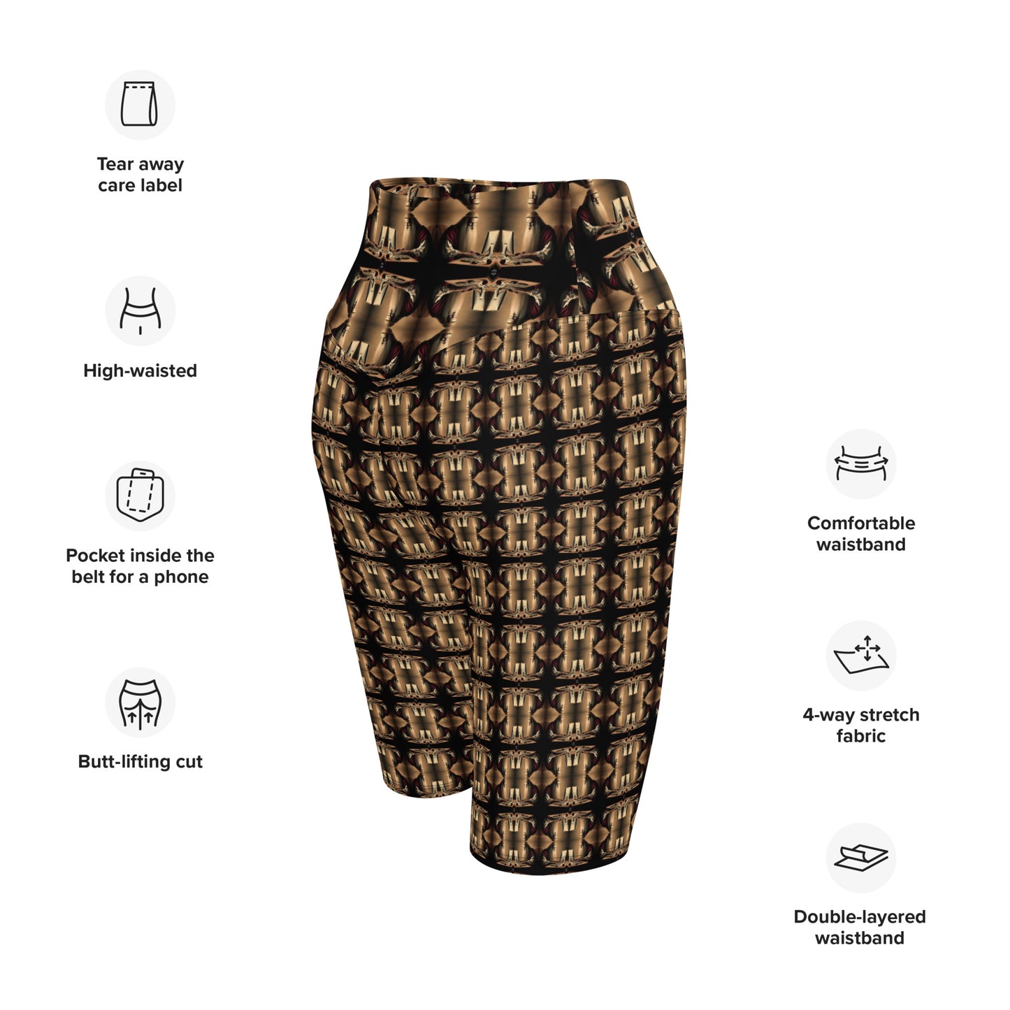Platinum Ladies Biker Shorts (Full Print) - The God Ball Originals by Chris Rabalais (2024)