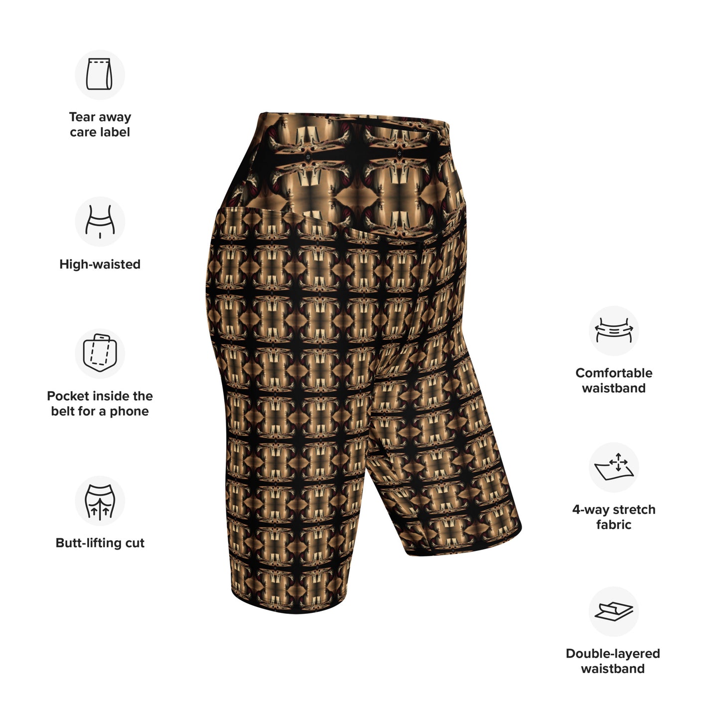Platinum Ladies Biker Shorts (Full Print) - The God Ball Originals by Chris Rabalais (2024)