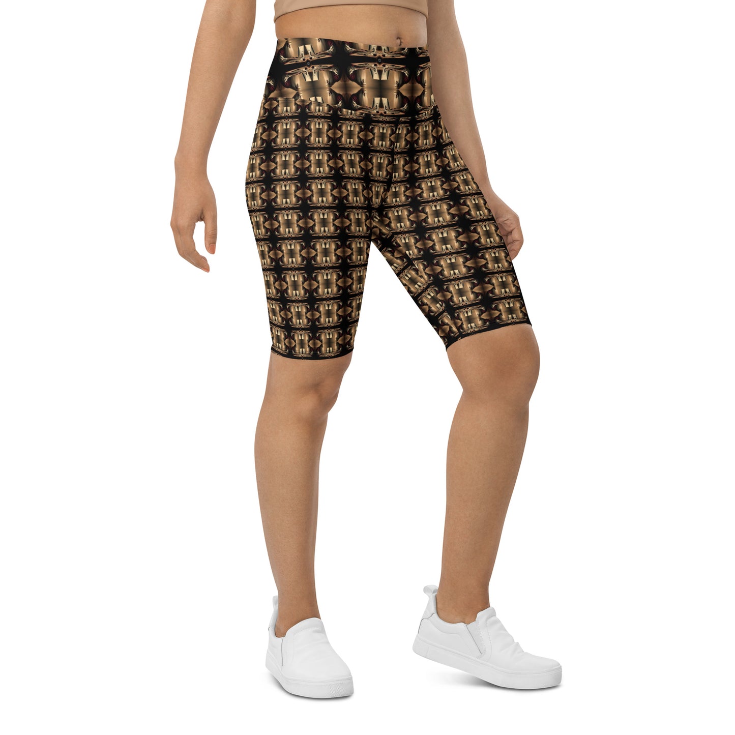 Platinum Ladies Biker Shorts (Full Print) - The God Ball Originals by Chris Rabalais (2024)