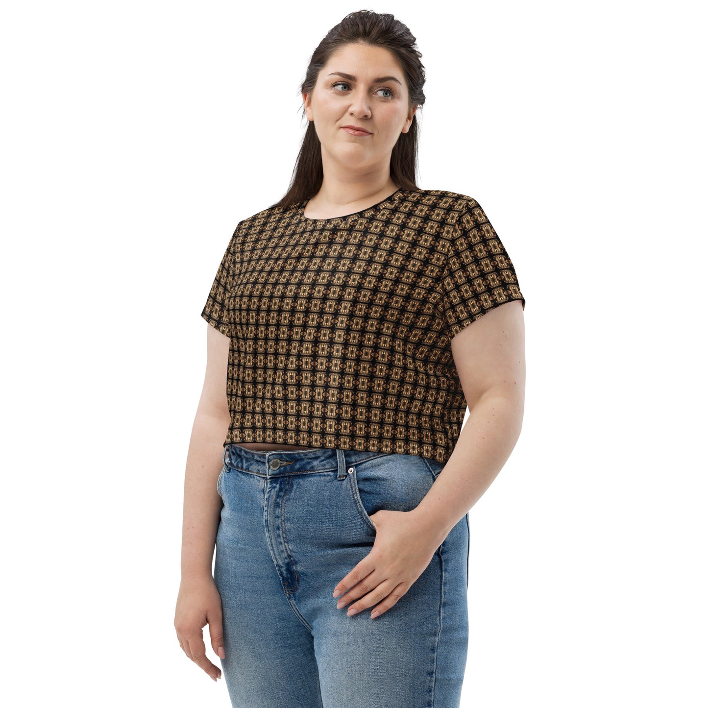 Platinum Ladies All-Over Print Crop Tee - The God Ball Originals by Chris Rabalais (2024)
