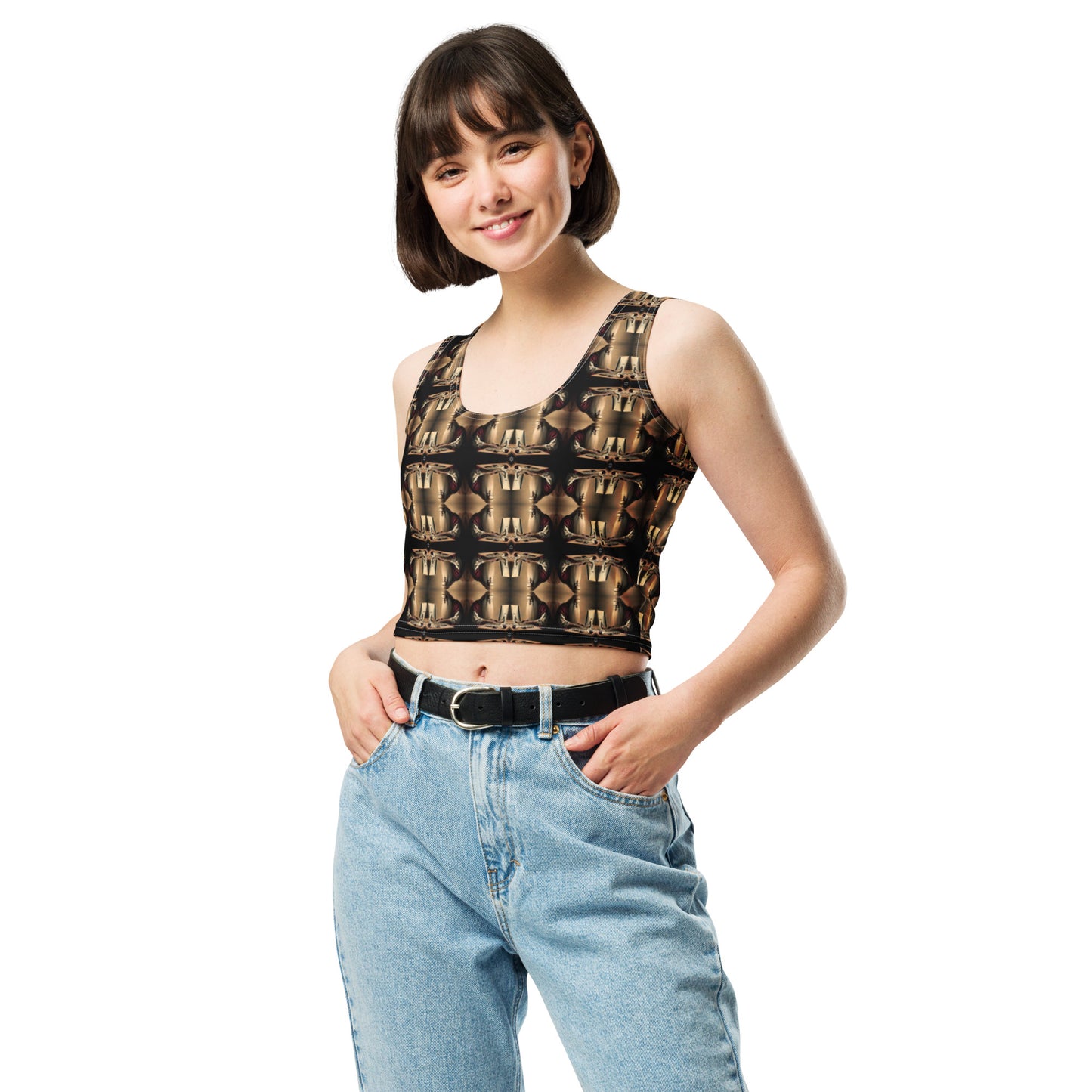 Platinum Ladies Crop Top (Full Print) - The God Ball Originals by Chris Rabalais (2024)