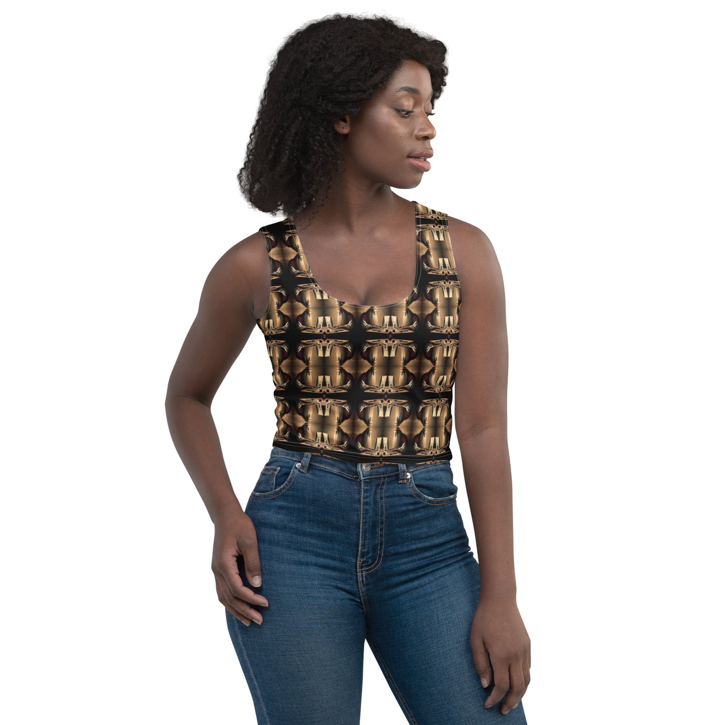 Platinum Ladies Crop Top (Full Print) - The God Ball Originals by Chris Rabalais (2024)