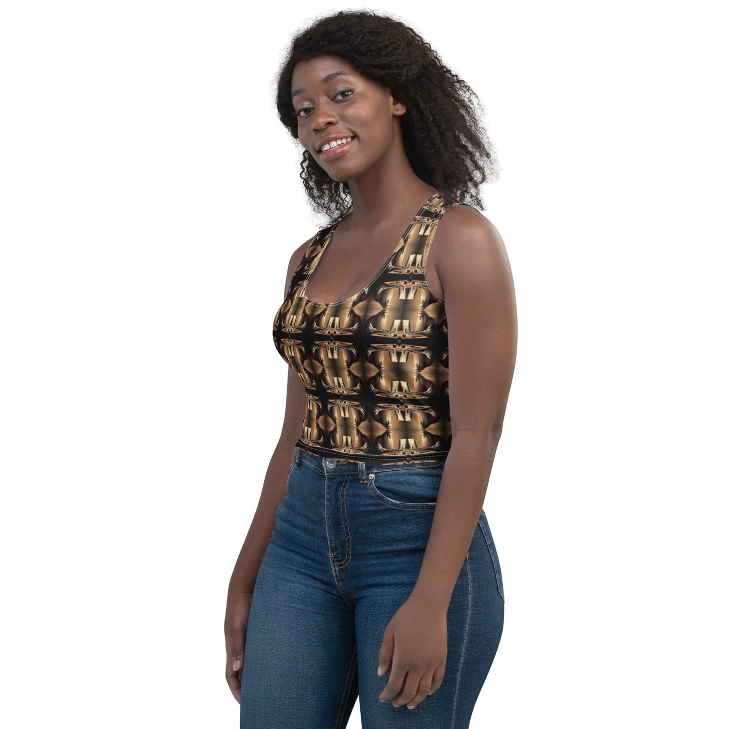 Platinum Ladies Crop Top (Full Print) - The God Ball Originals by Chris Rabalais (2024)