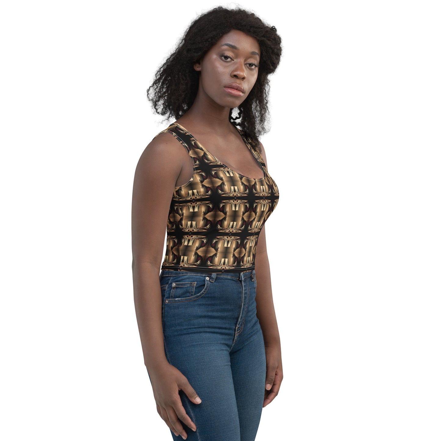 Platinum Ladies Crop Top (Full Print) - The God Ball Originals by Chris Rabalais (2024)