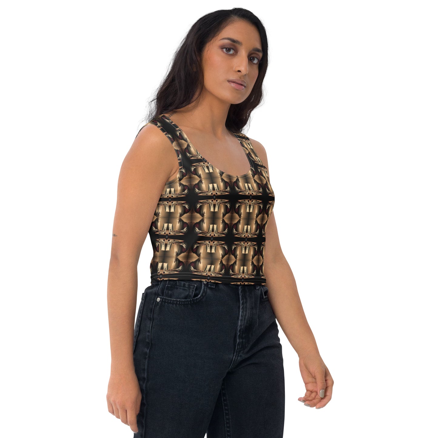 Platinum Ladies Crop Top (Full Print) - The God Ball Originals by Chris Rabalais (2024)