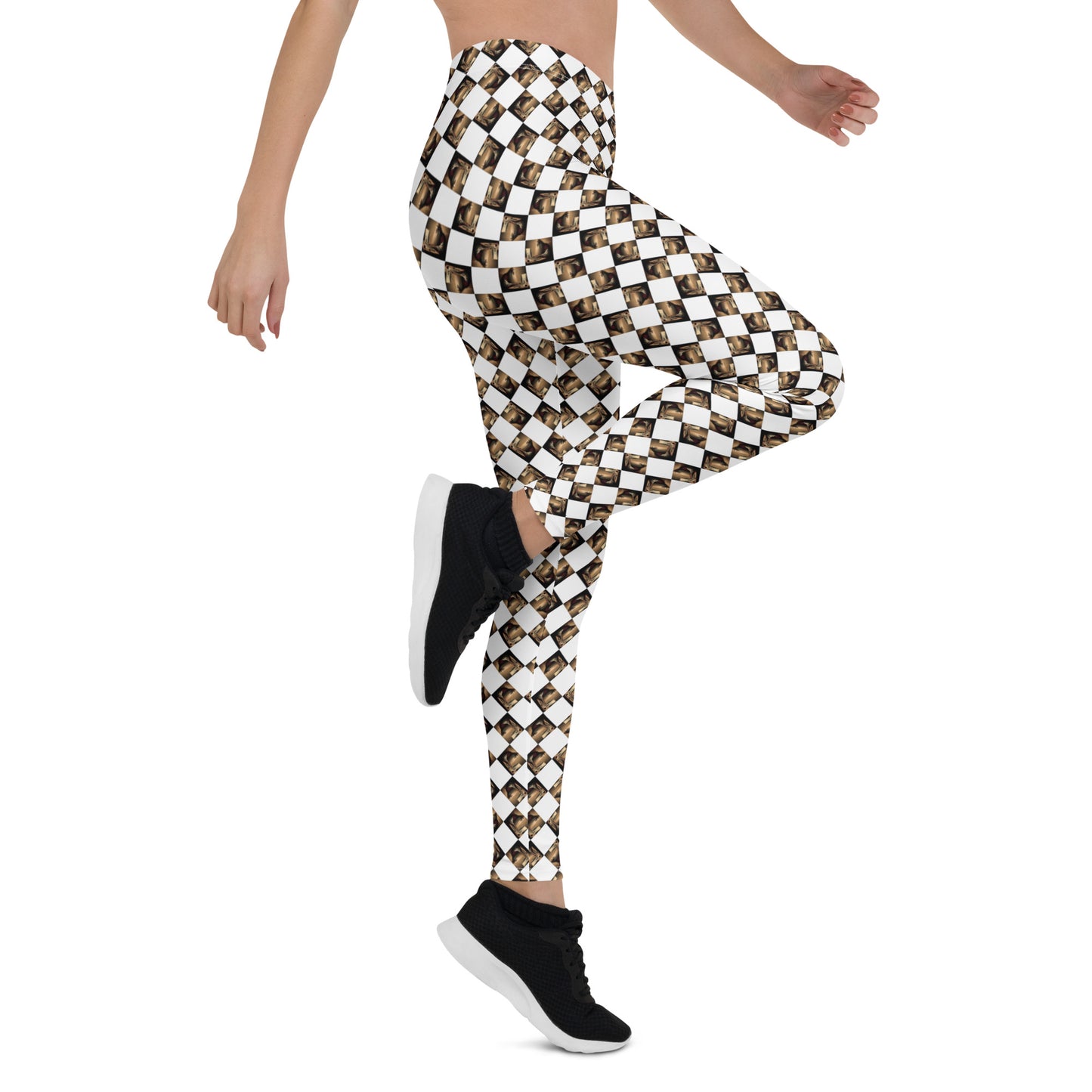 Diamond Gold Ladies Leggings (Full Print) - The God Ball Originals by Chris Rabalais (2024)