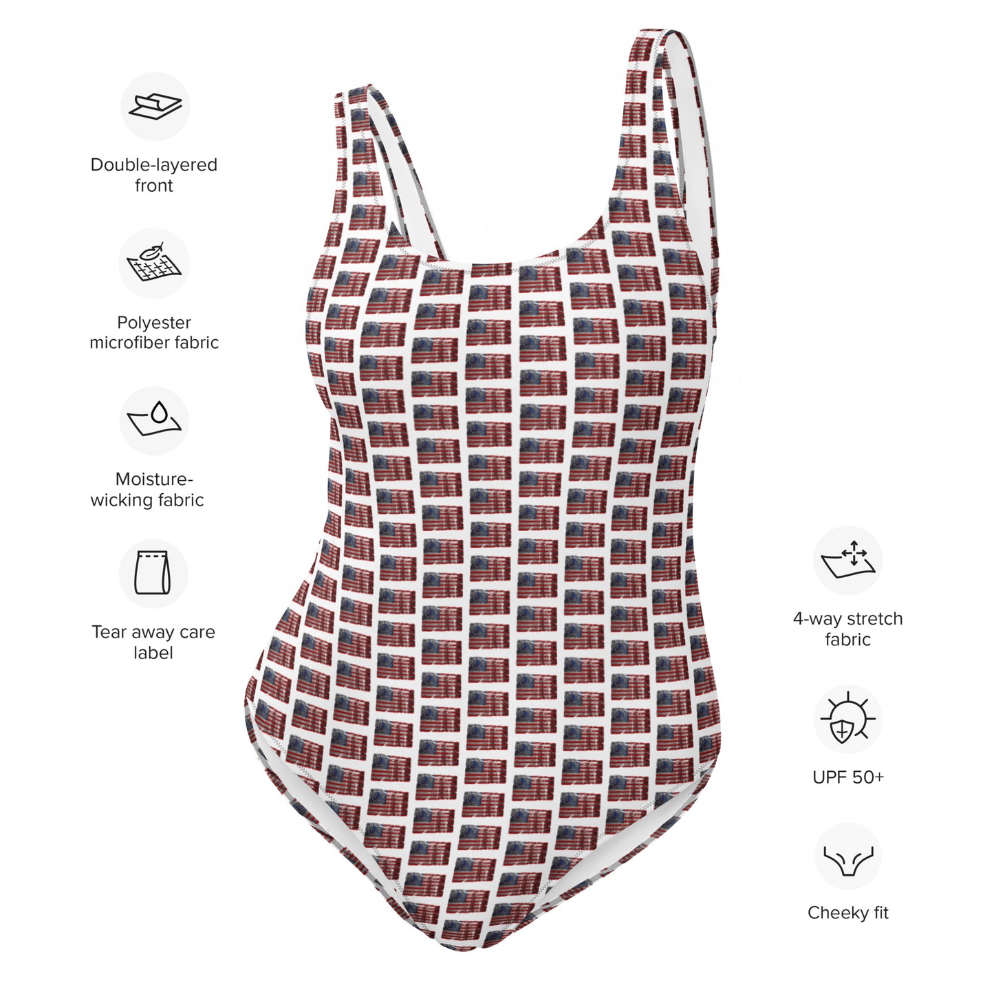 Americana Origins One-Piece Ladies Swimsuit - The God Ball Originals by Chris Rabalais (2024)