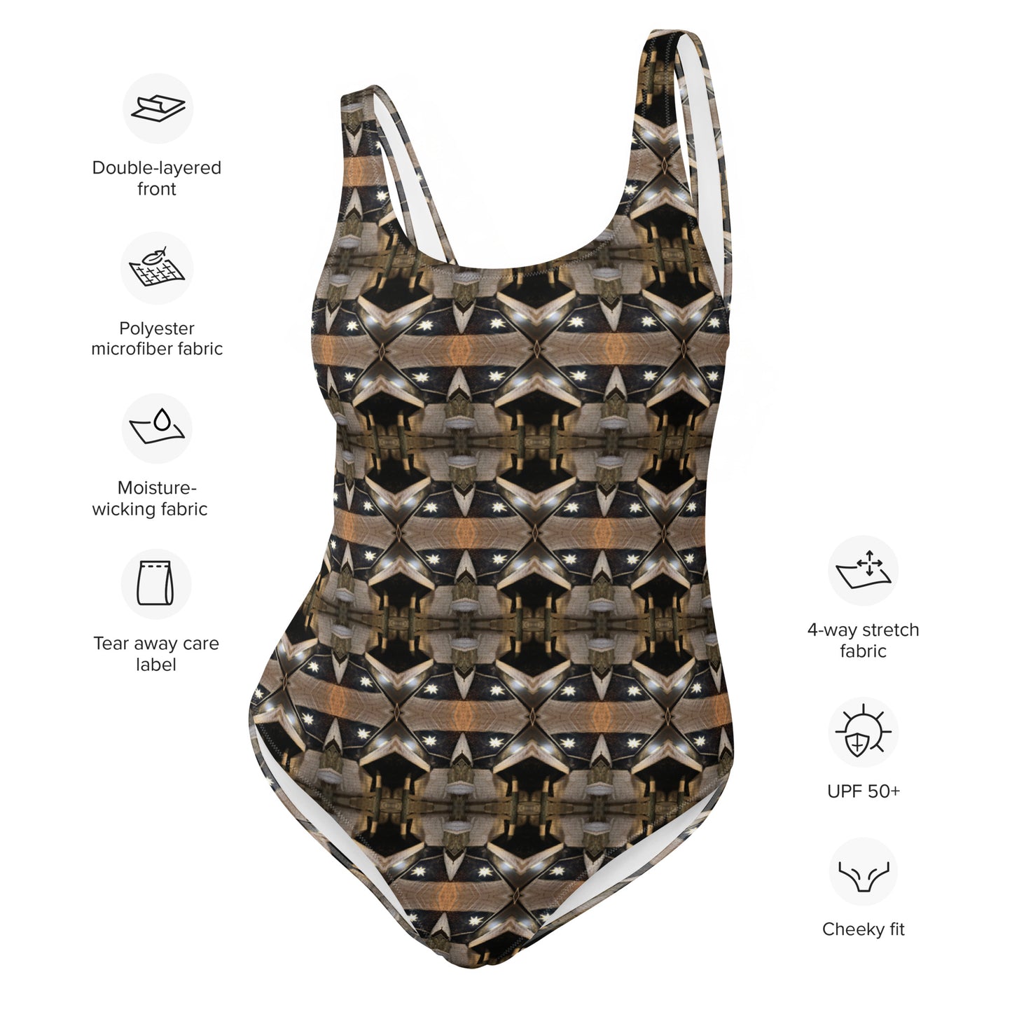 Holy Land Origins One-Piece Swimsuit (B) - Church of the Nativity Bethlehem - The God Ball Originals by Chris Rabalais (2024)