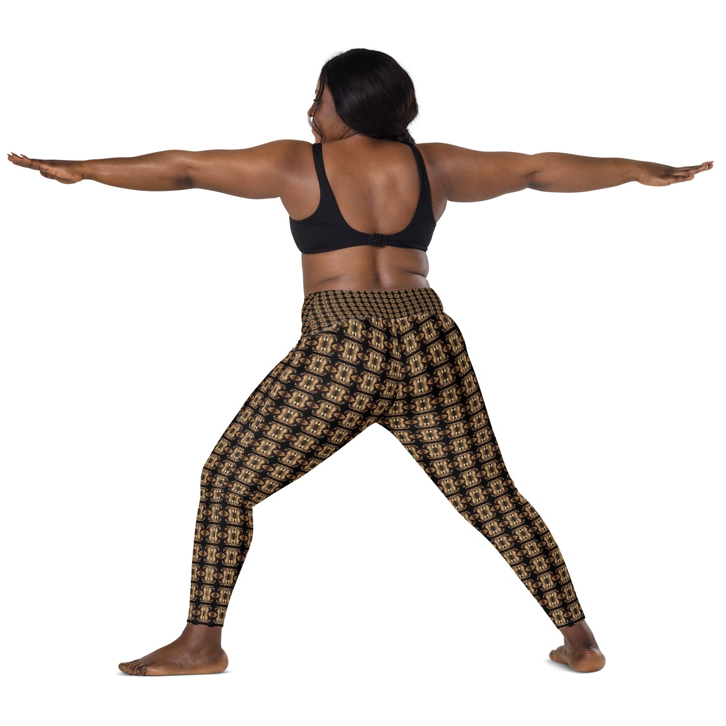 Platinum Ladies Crossover Leggings with Pockets (Full Print) - The God Ball Originals by Chris Rabalais (2024)