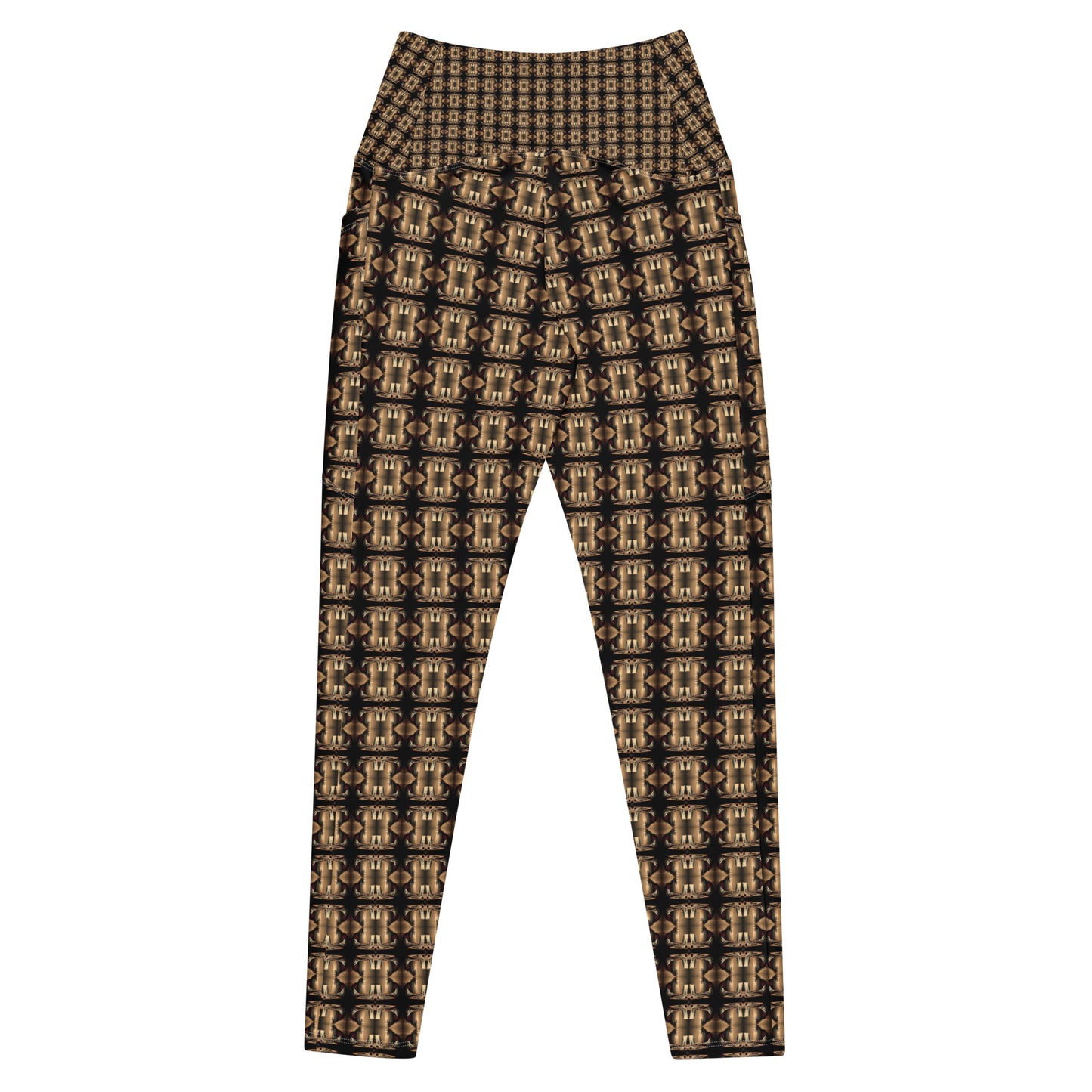 Platinum Ladies Crossover Leggings with Pockets (Full Print) - The God Ball Originals by Chris Rabalais (2024)