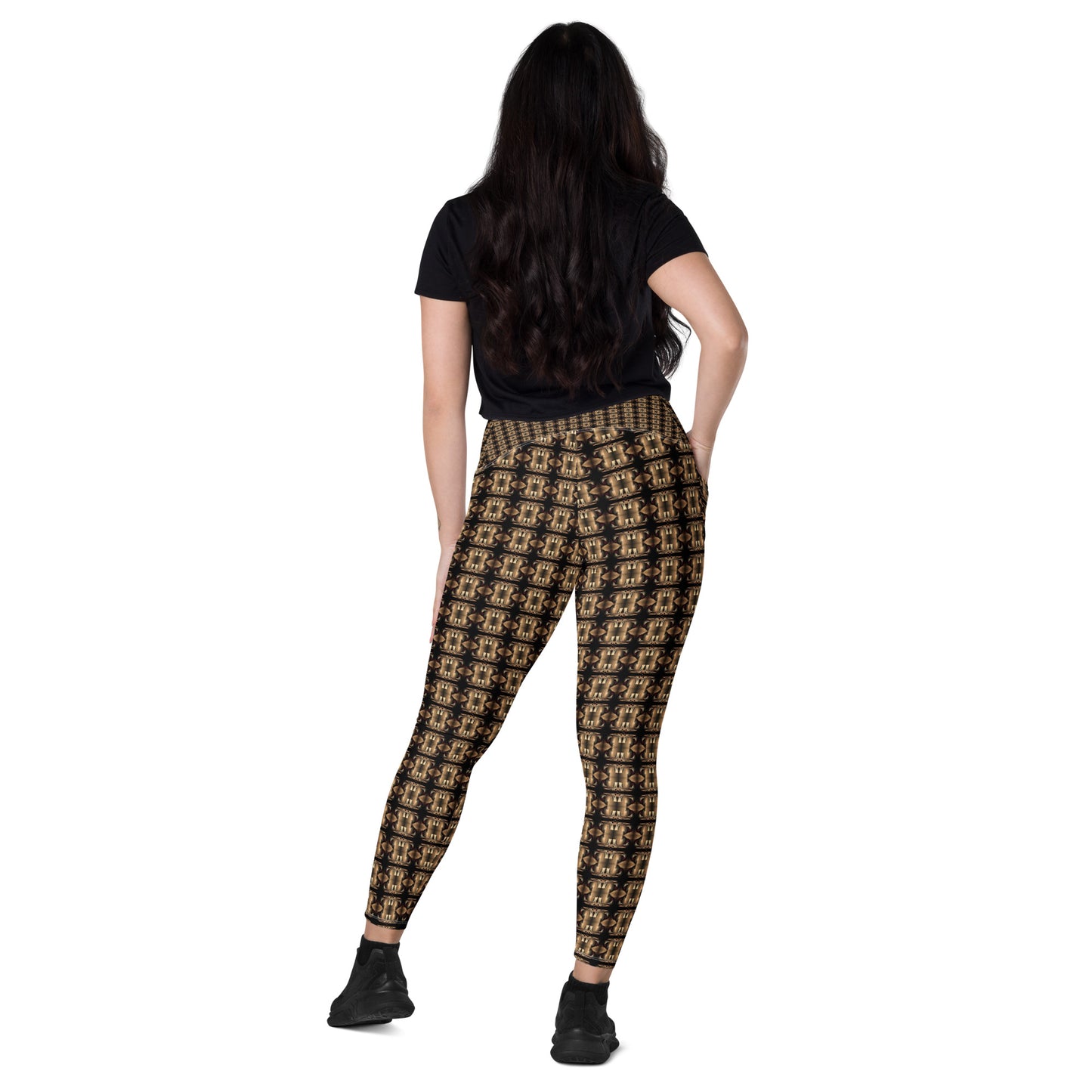Platinum Ladies Crossover Leggings with Pockets (Full Print) - The God Ball Originals by Chris Rabalais (2024)